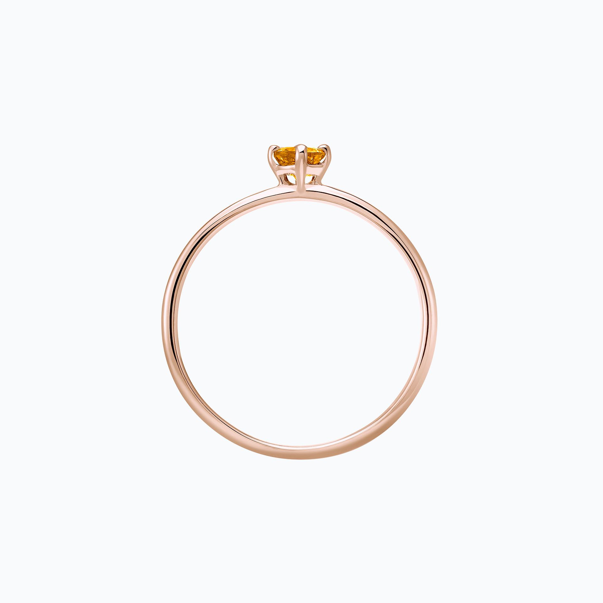 Solitaire Alva Saphir Mandarine 3.5 mm