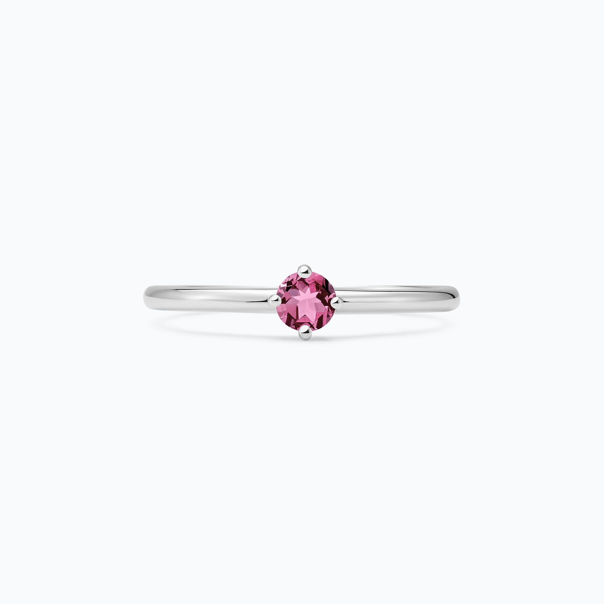 Solitaire Alva Saphir Rose Pivoine 3.5 mm
