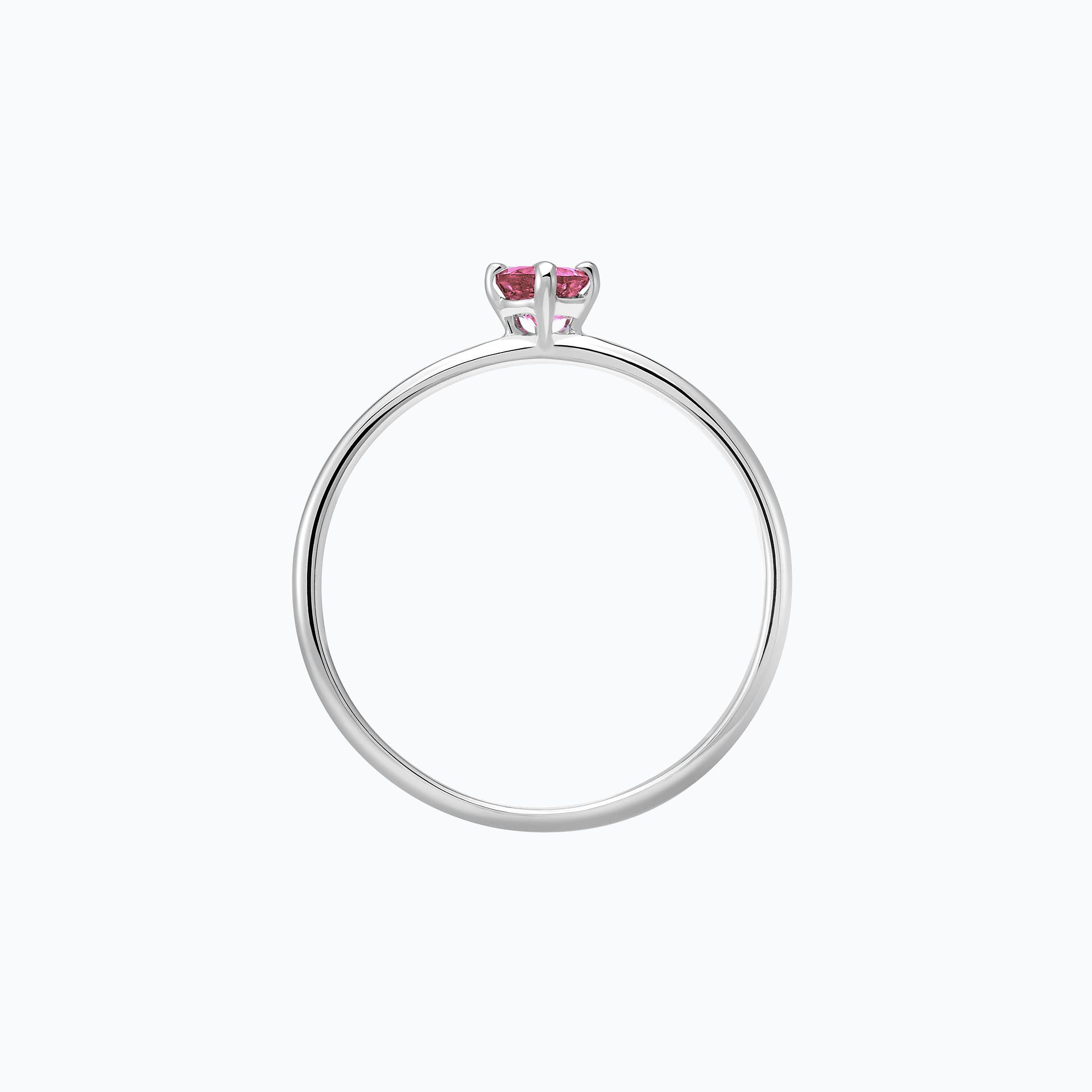 Solitaire Alva Saphir Rose Pivoine 3.5 mm