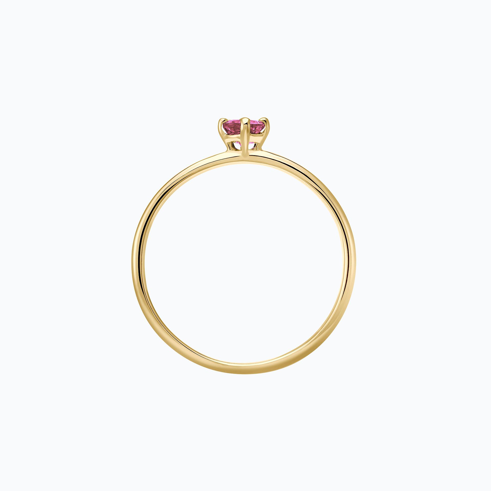 Solitaire Alva Saphir Rose Pivoine 3.5 mm