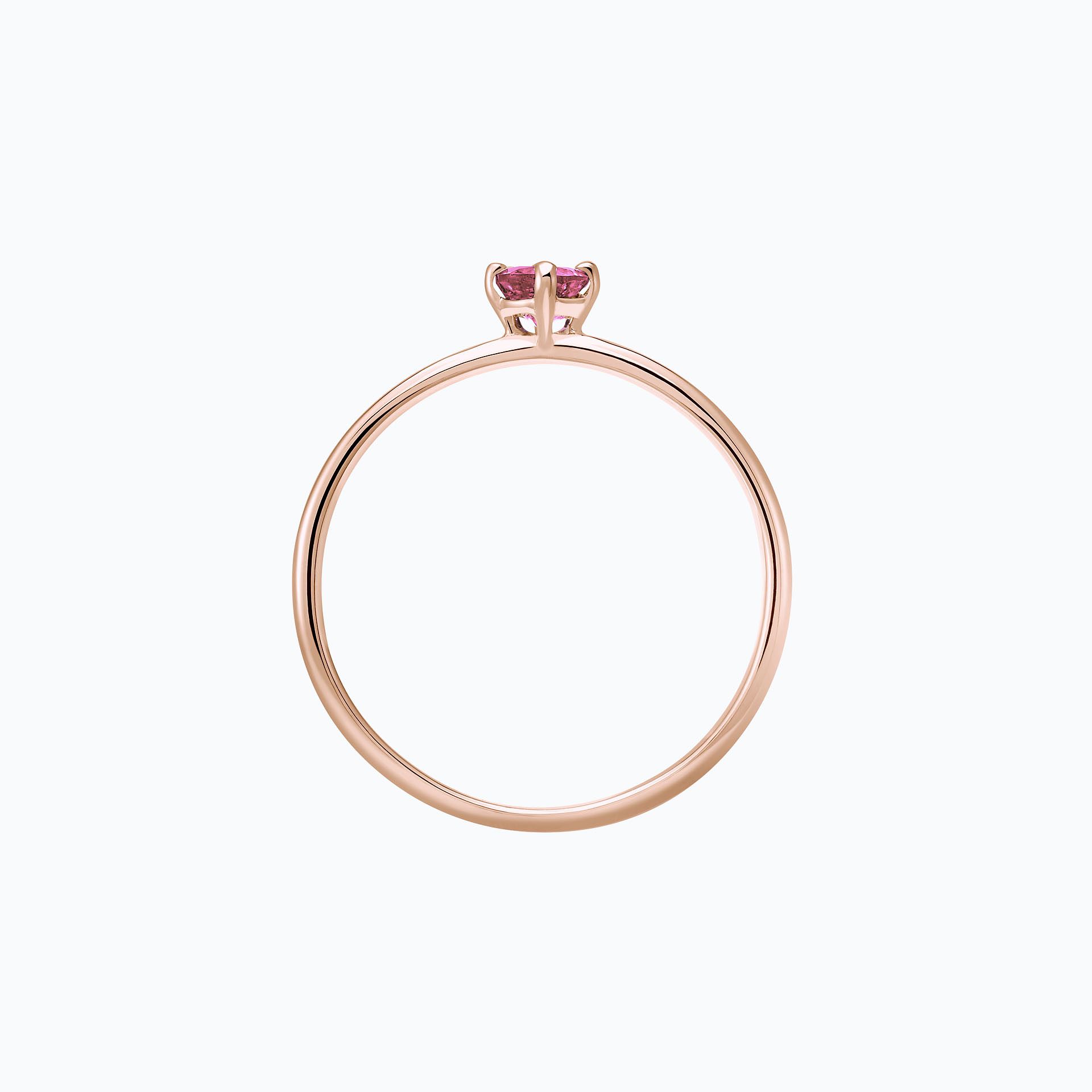 Solitaire Alva Saphir Rose Pivoine 3.5 mm