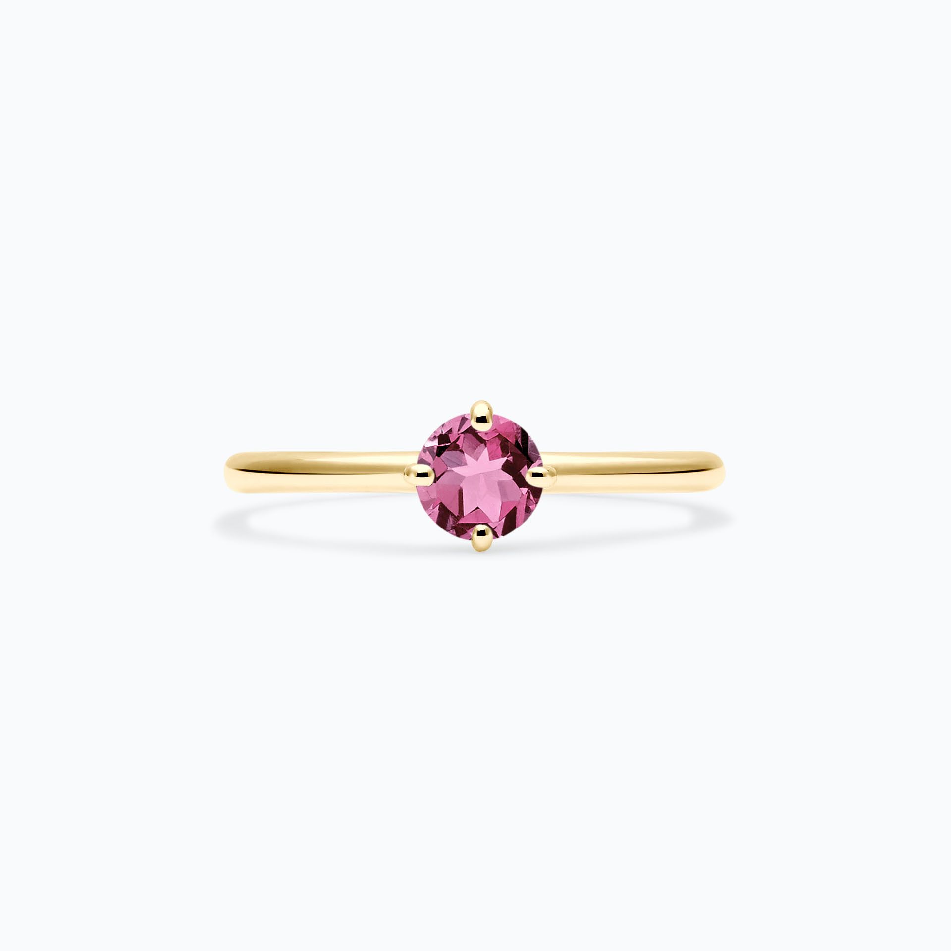 Solitaire Alva Saphir Rose Pivoine 4.5 mm
