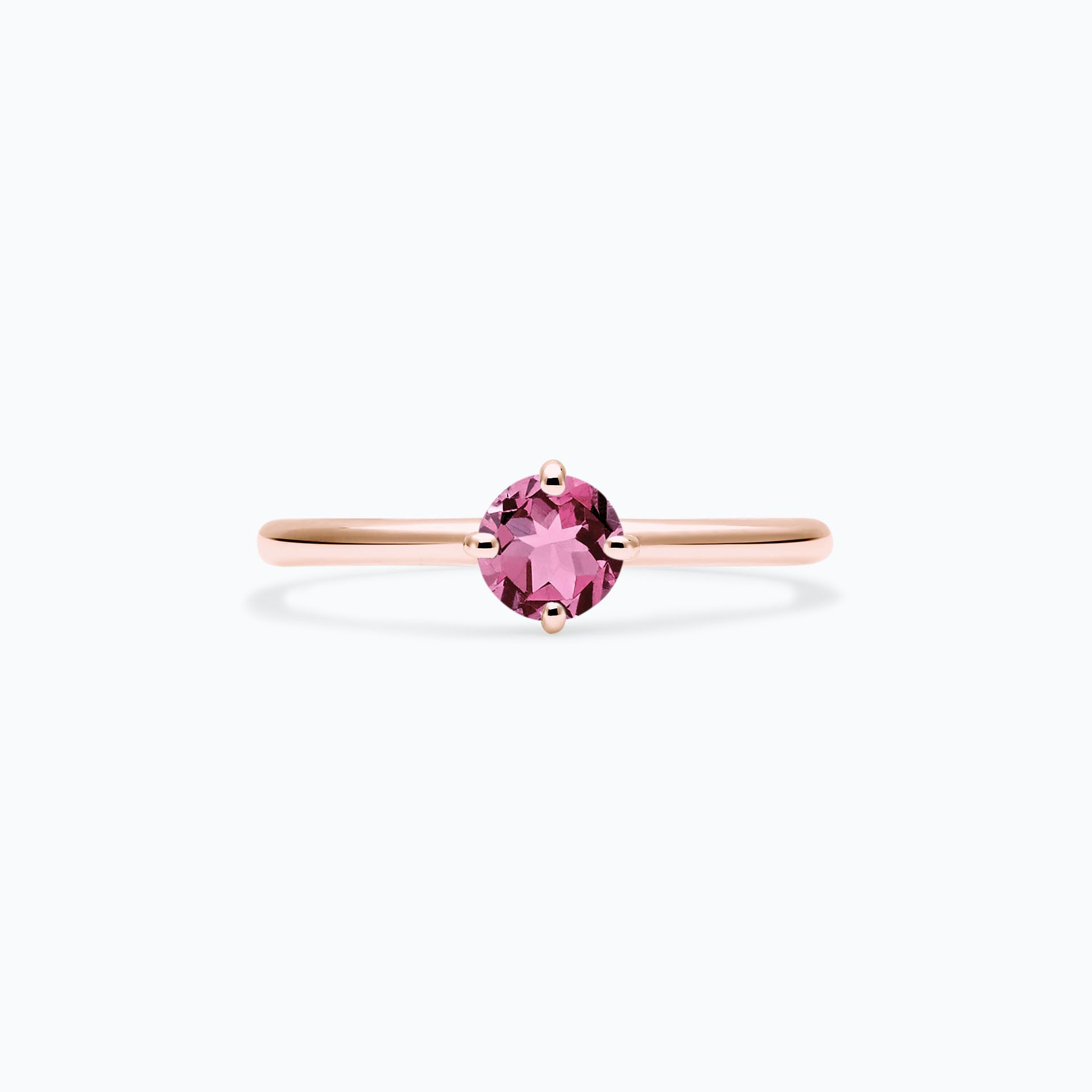 Solitaire Alva Saphir Rose Pivoine 4.5 mm