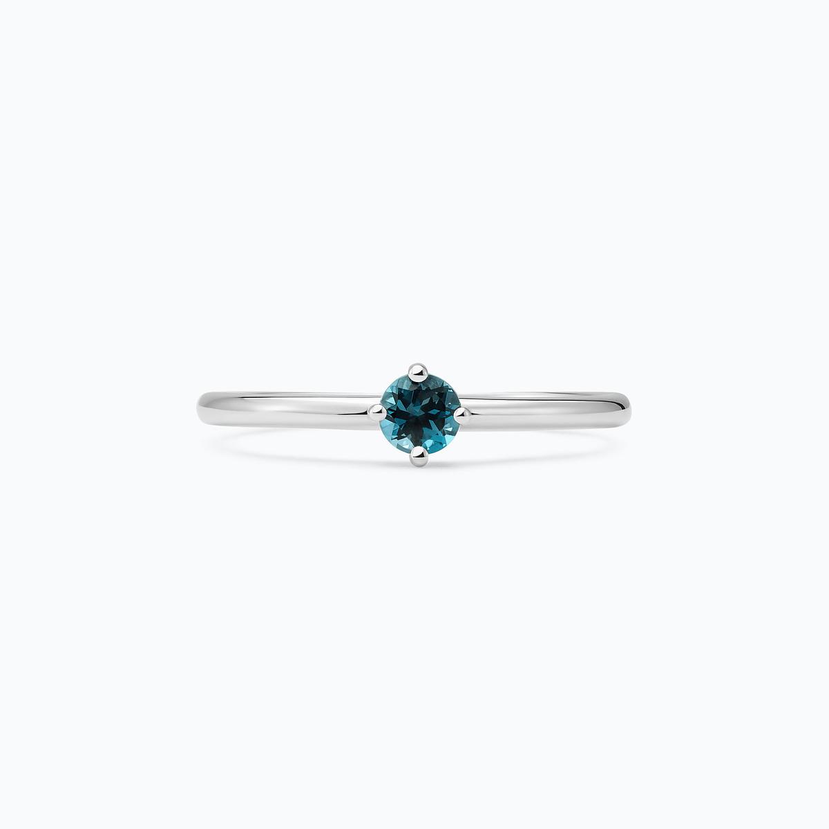 Solitaire Alva Topaze Blue London 3.5 mm