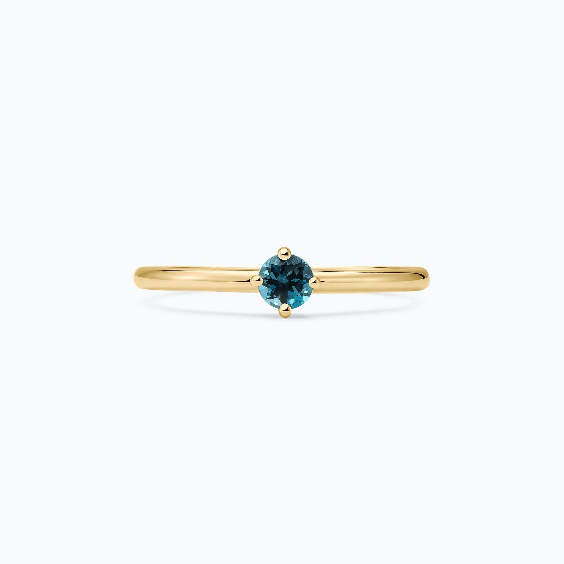 Solitaire Alva Topaze Blue London 3.5 mm