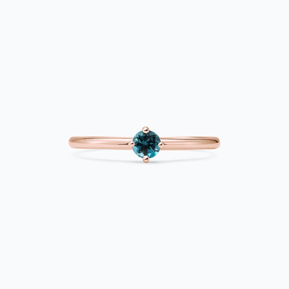 Solitaire Alva Topaze Blue London 3.5 mm