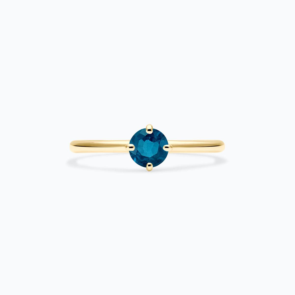 Solitaire Alva Topaze Blue London 4.5 mm
