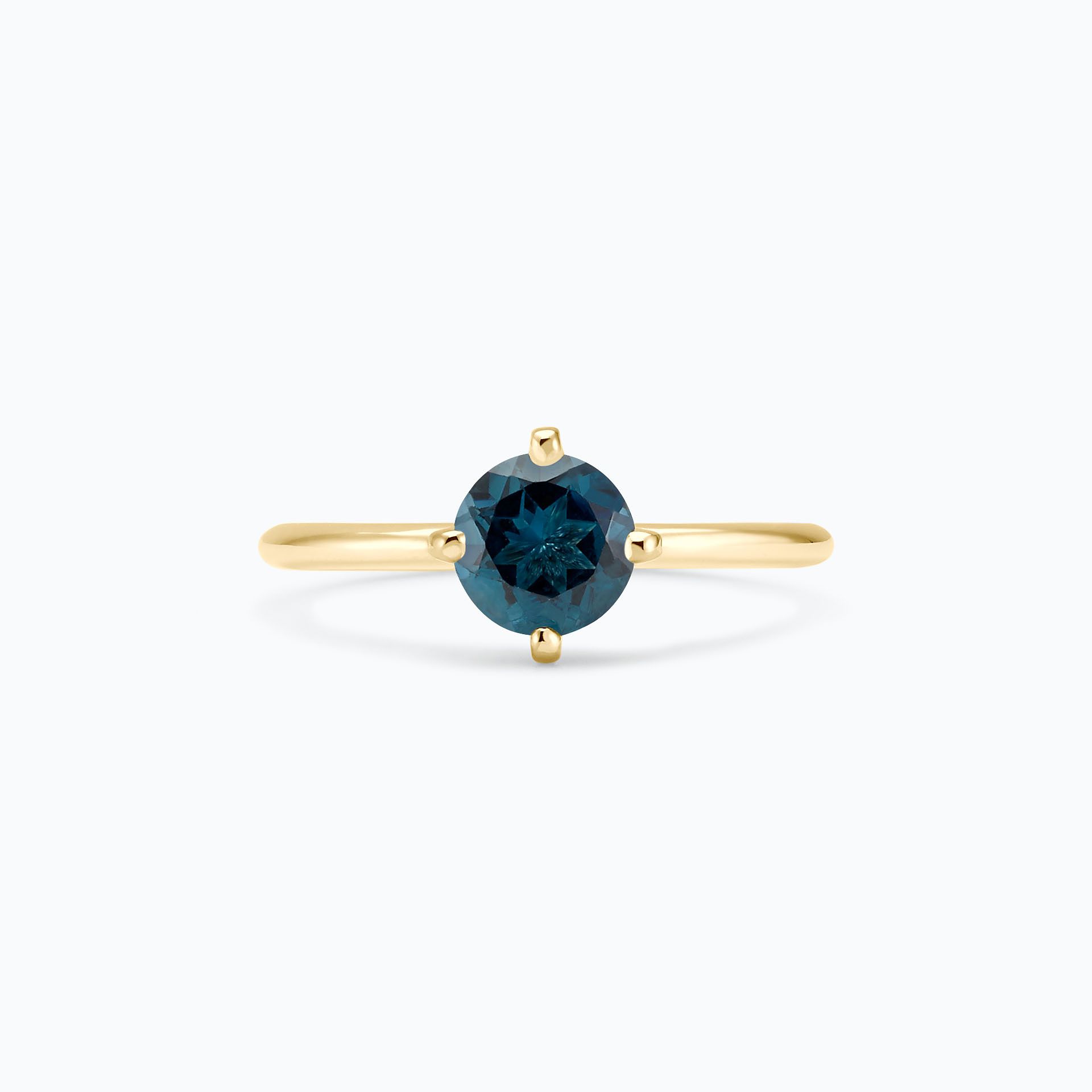 Solitaire Alva Topaze Blue London 6 mm
