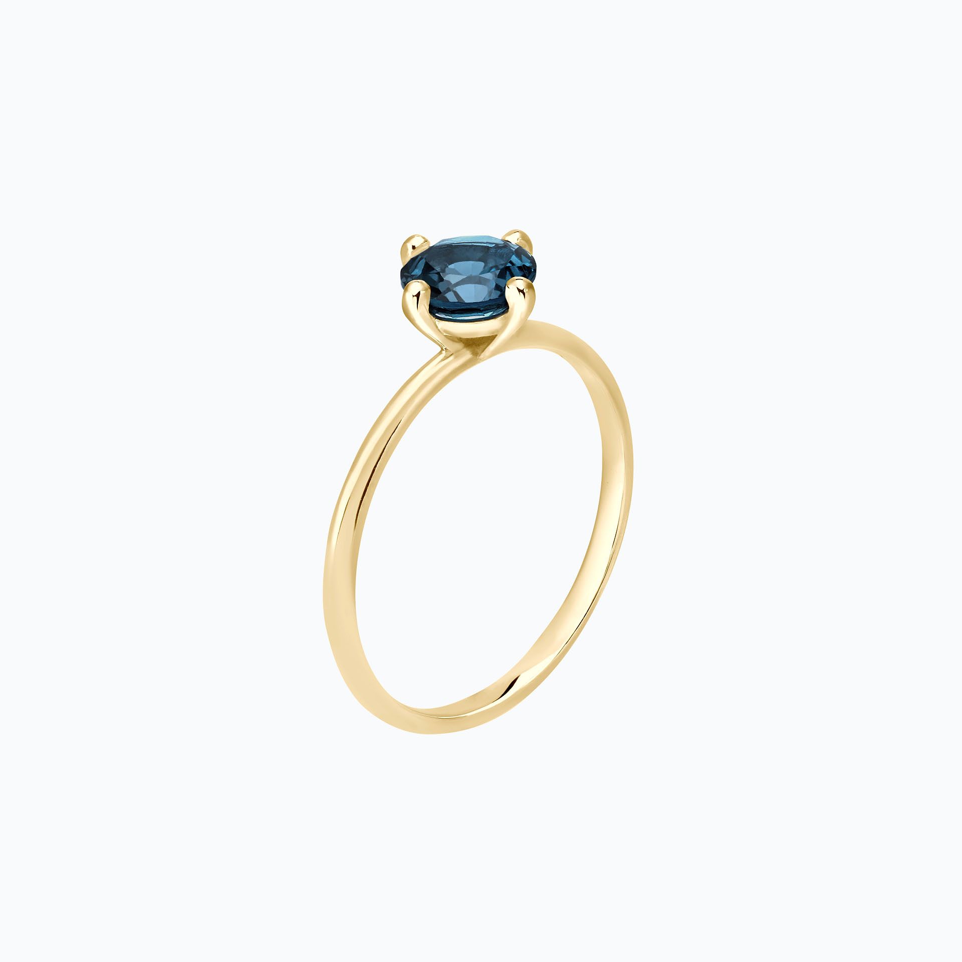 Solitaire Alva Topaze Blue London 6 mm