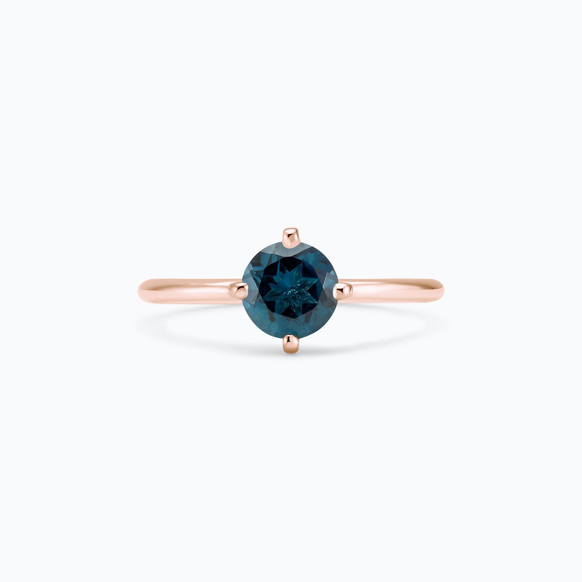 Solitaire Alva Topaze Blue London 6 mm