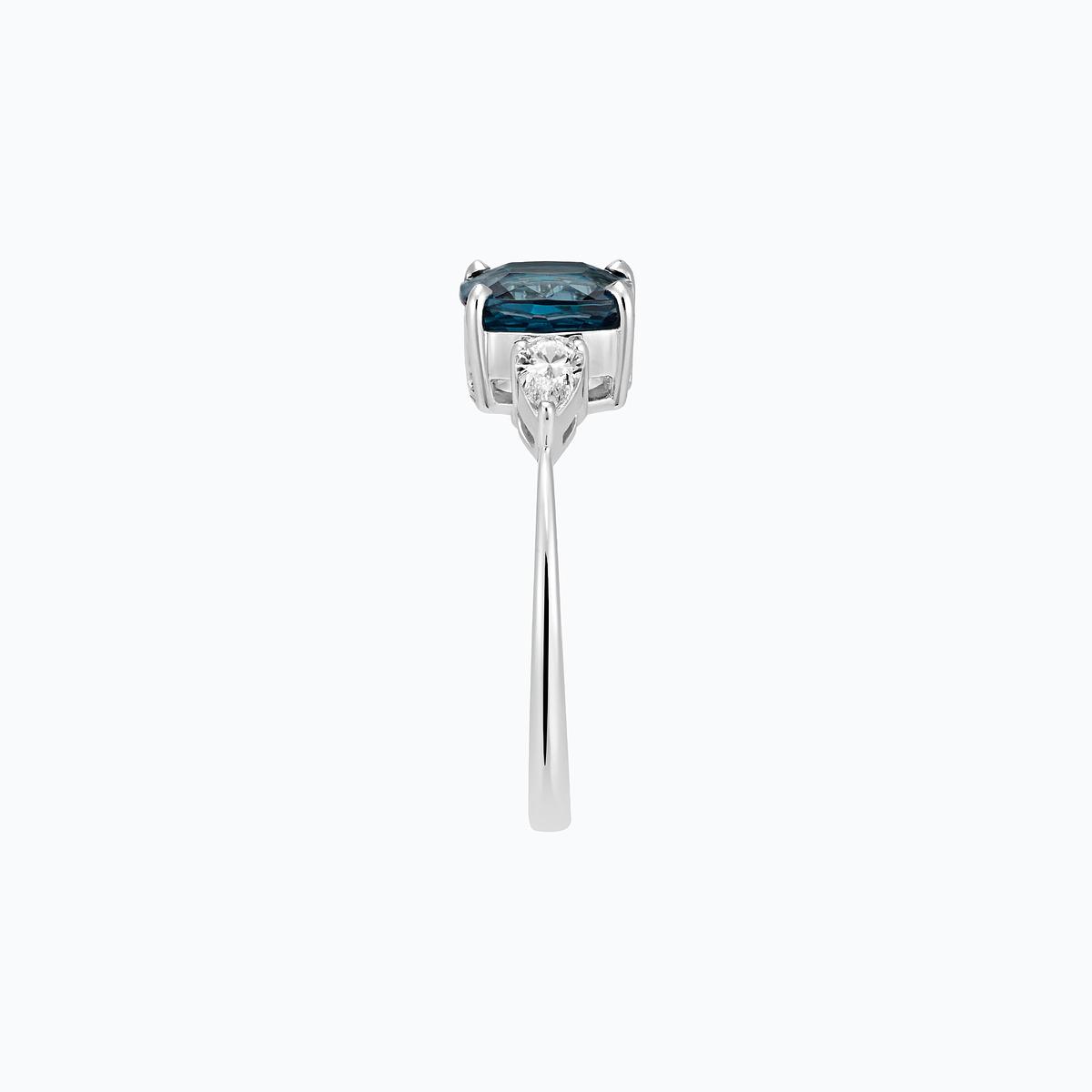 Solitaire Buckingham Topaze Blue London 7 x 7 mm