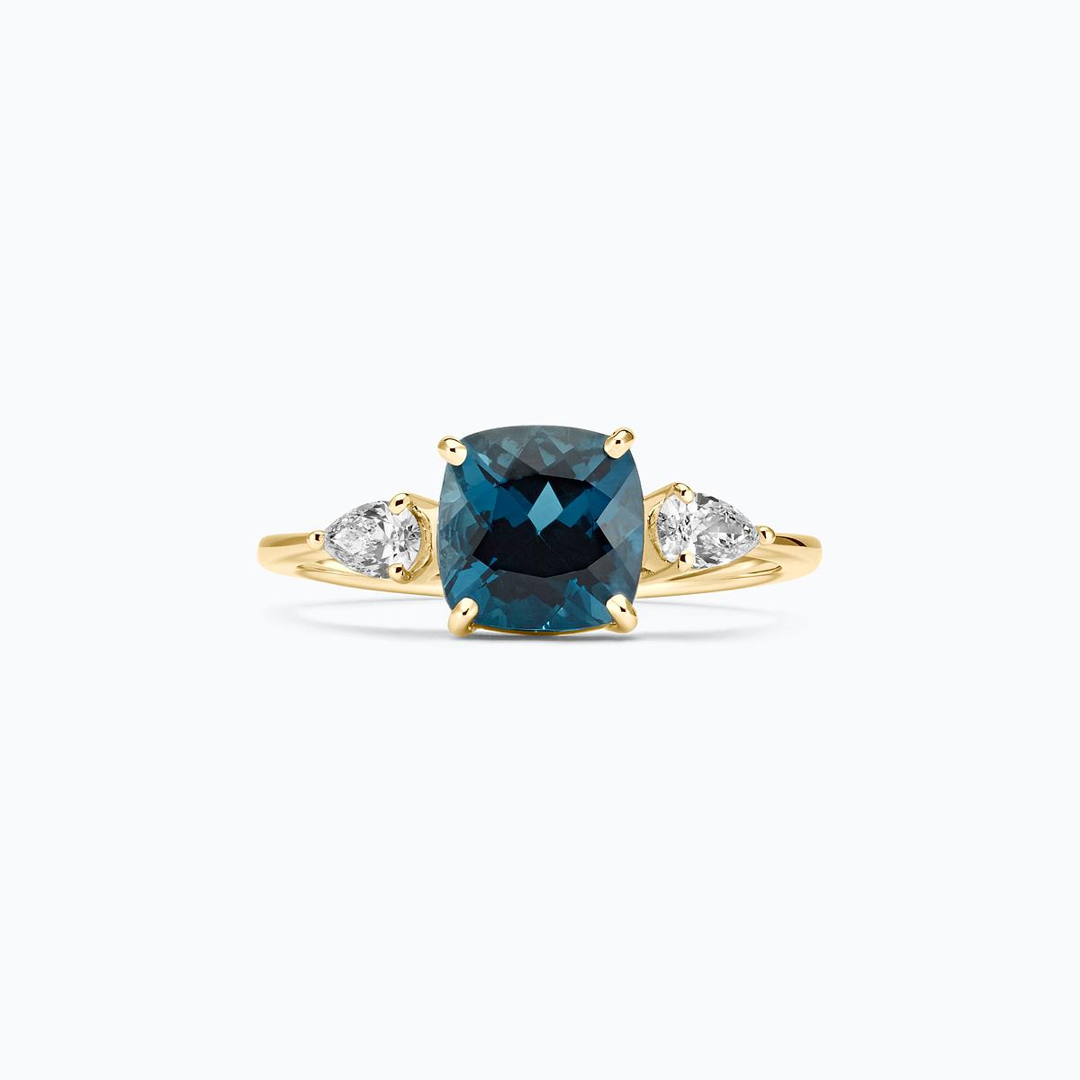 Solitaire Buckingham Topaze Blue London 7 x 7 mm