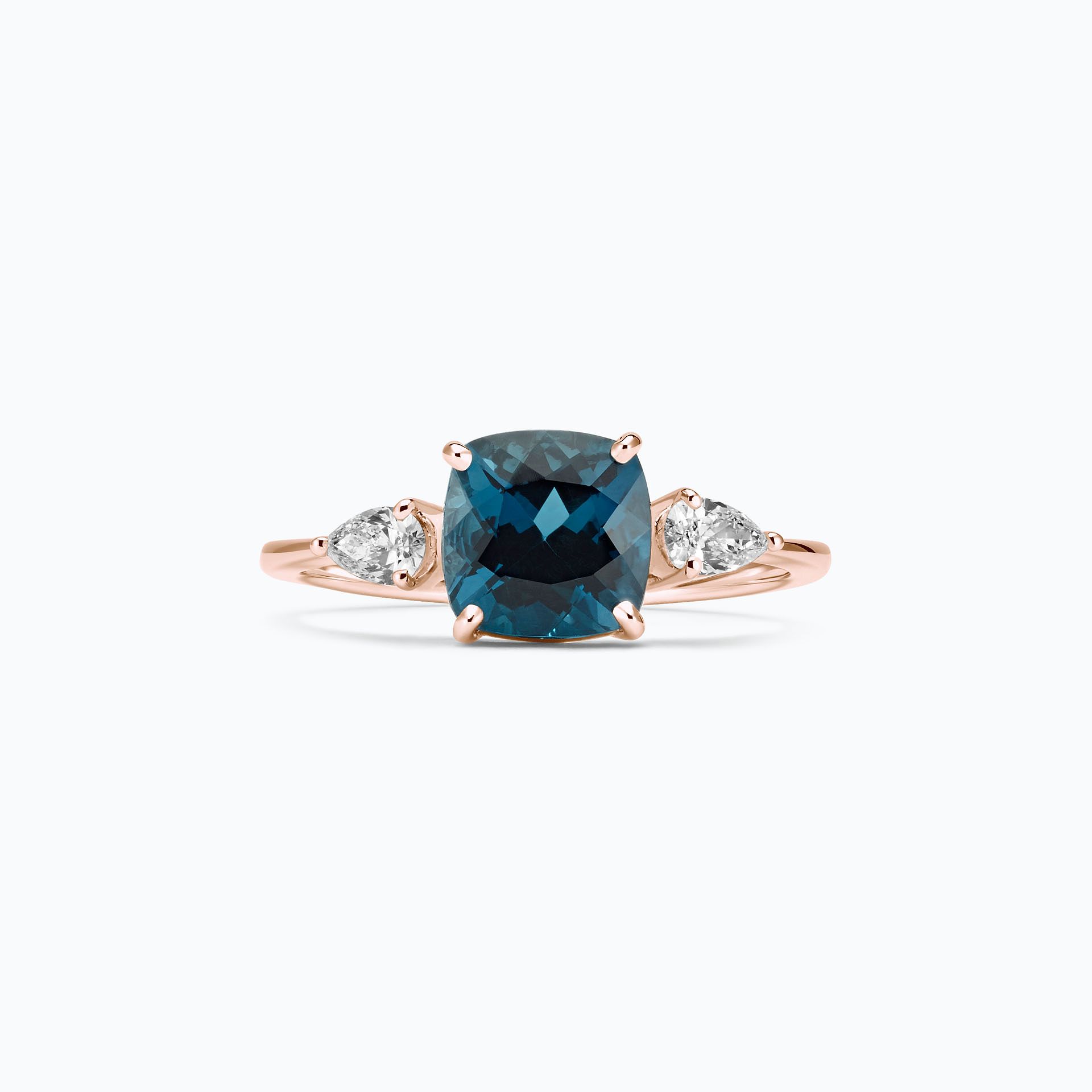 Solitaire Buckingham Topaze Blue London 7 x 7 mm