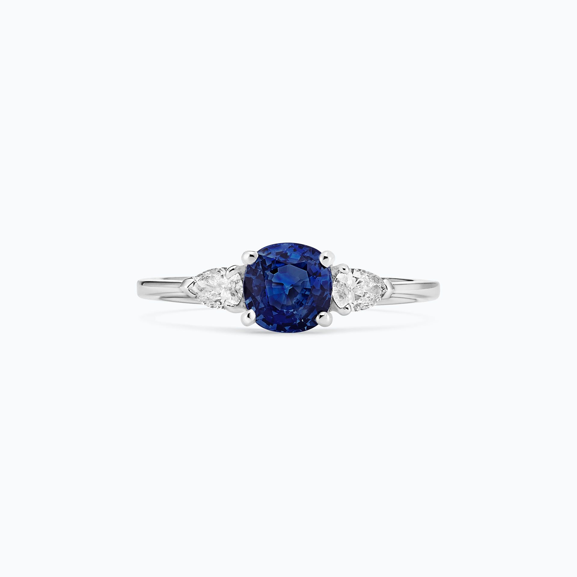 Solitaire Buckingham Saphir 6 x 6 mm