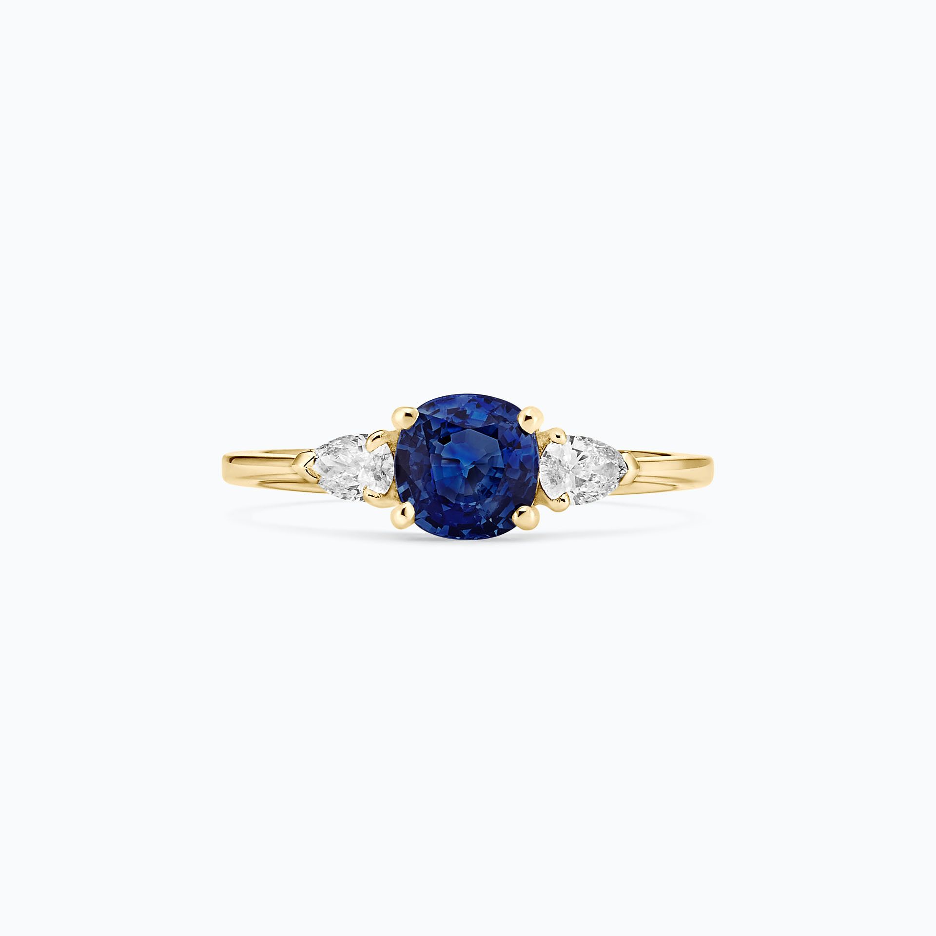 Solitaire Buckingham Saphir 6 x 6 mm