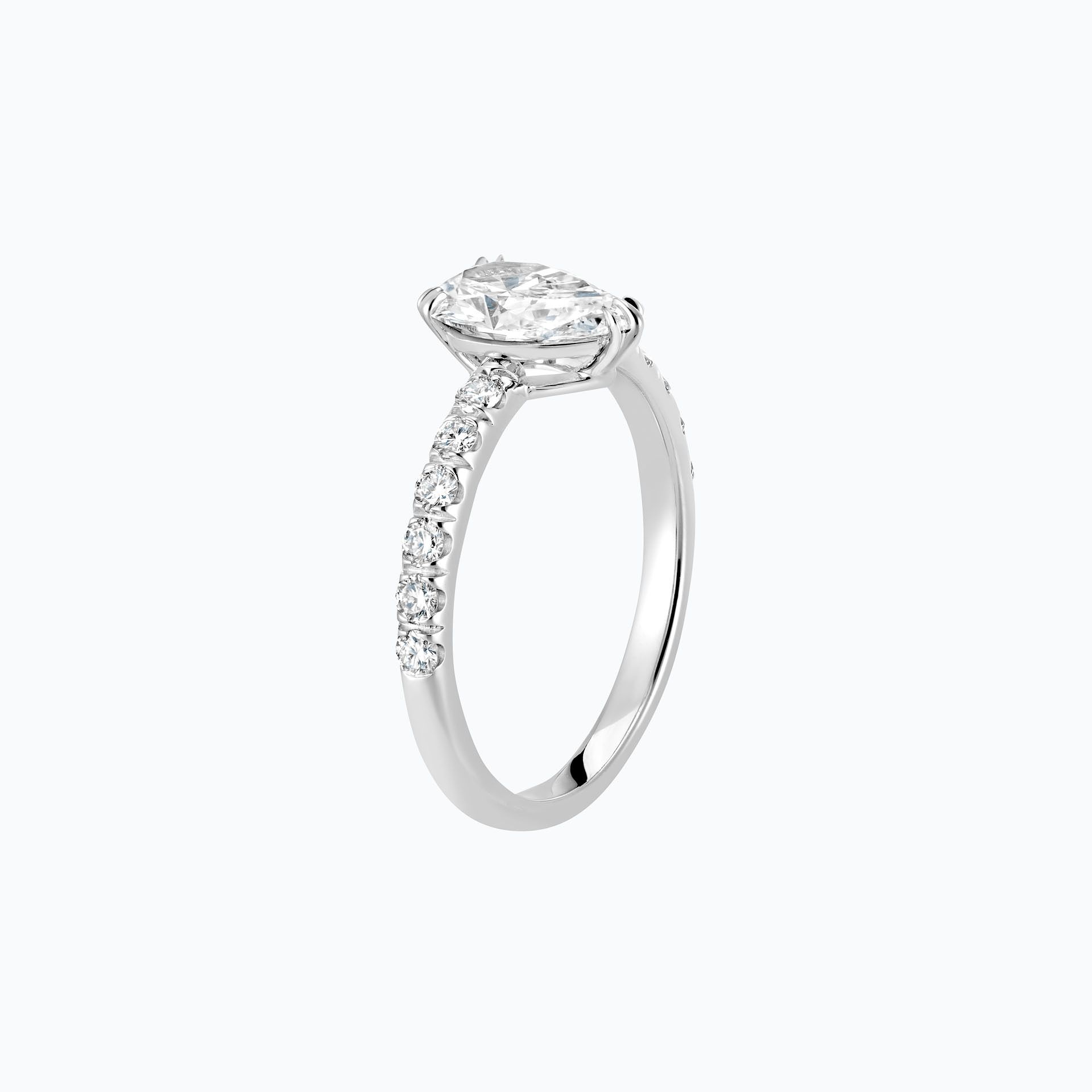 Solitaire Pavé Calla Diamant de Synthèse