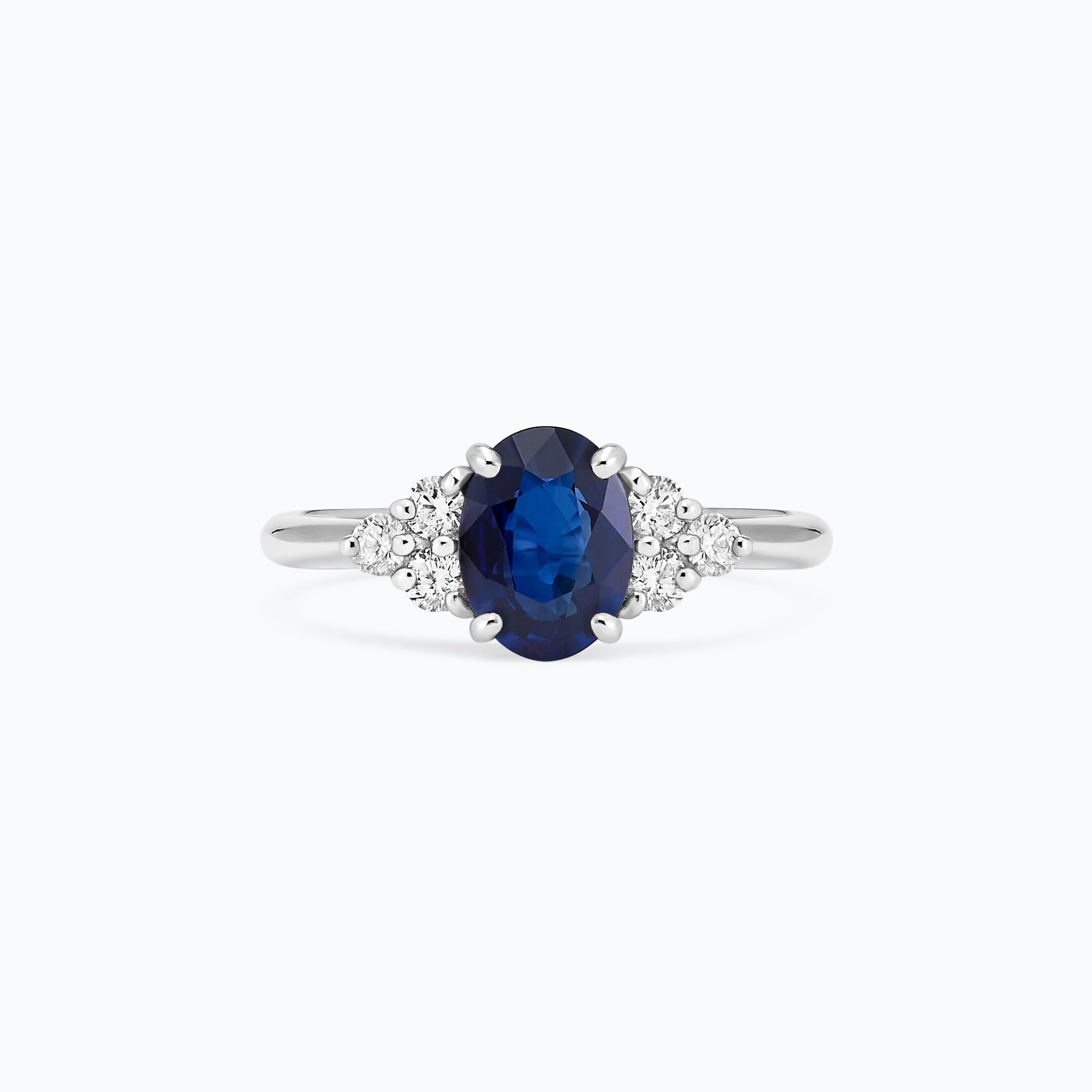 Solitaire Catherine Saphir 8 x 6 mm