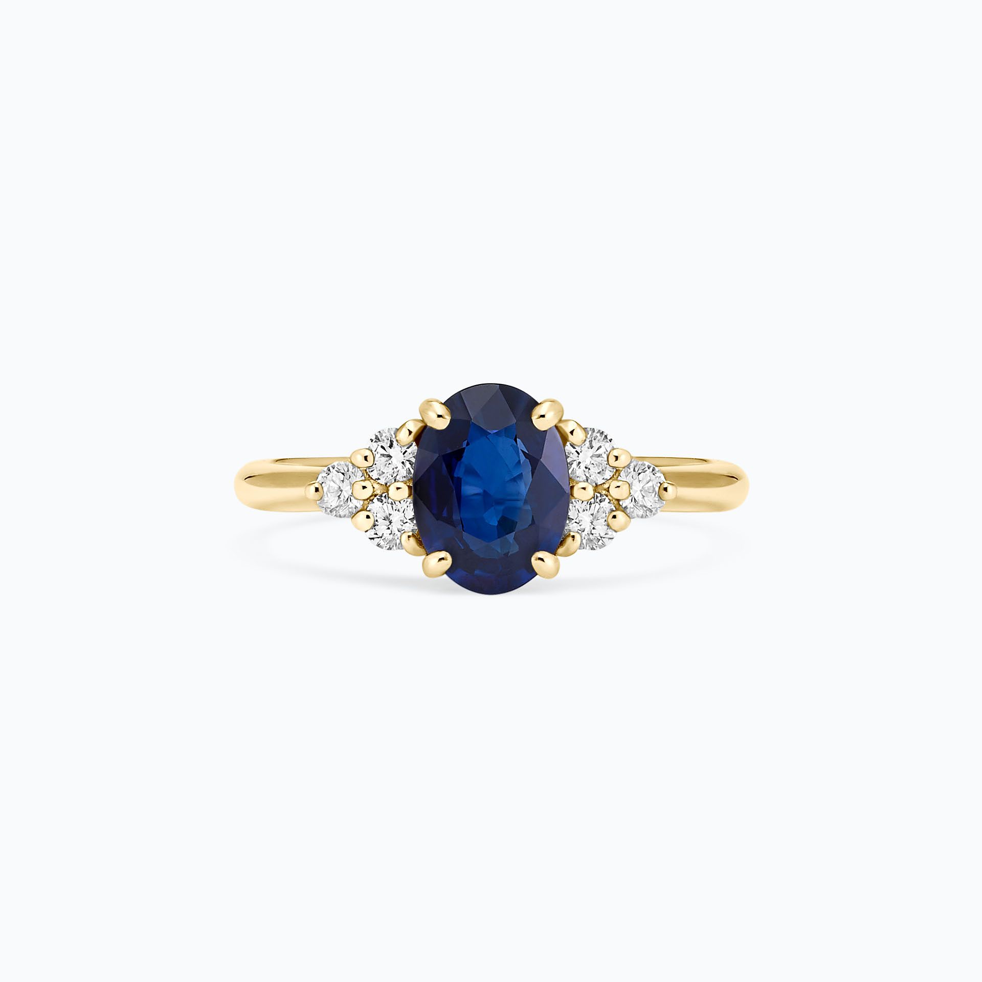Solitaire Catherine Saphir 8 x 6 mm