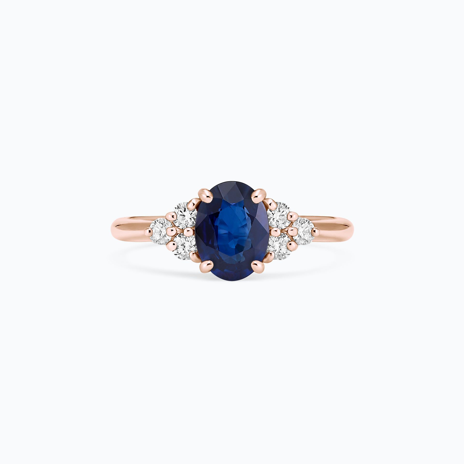 Solitaire Catherine Saphir 8 x 6 mm