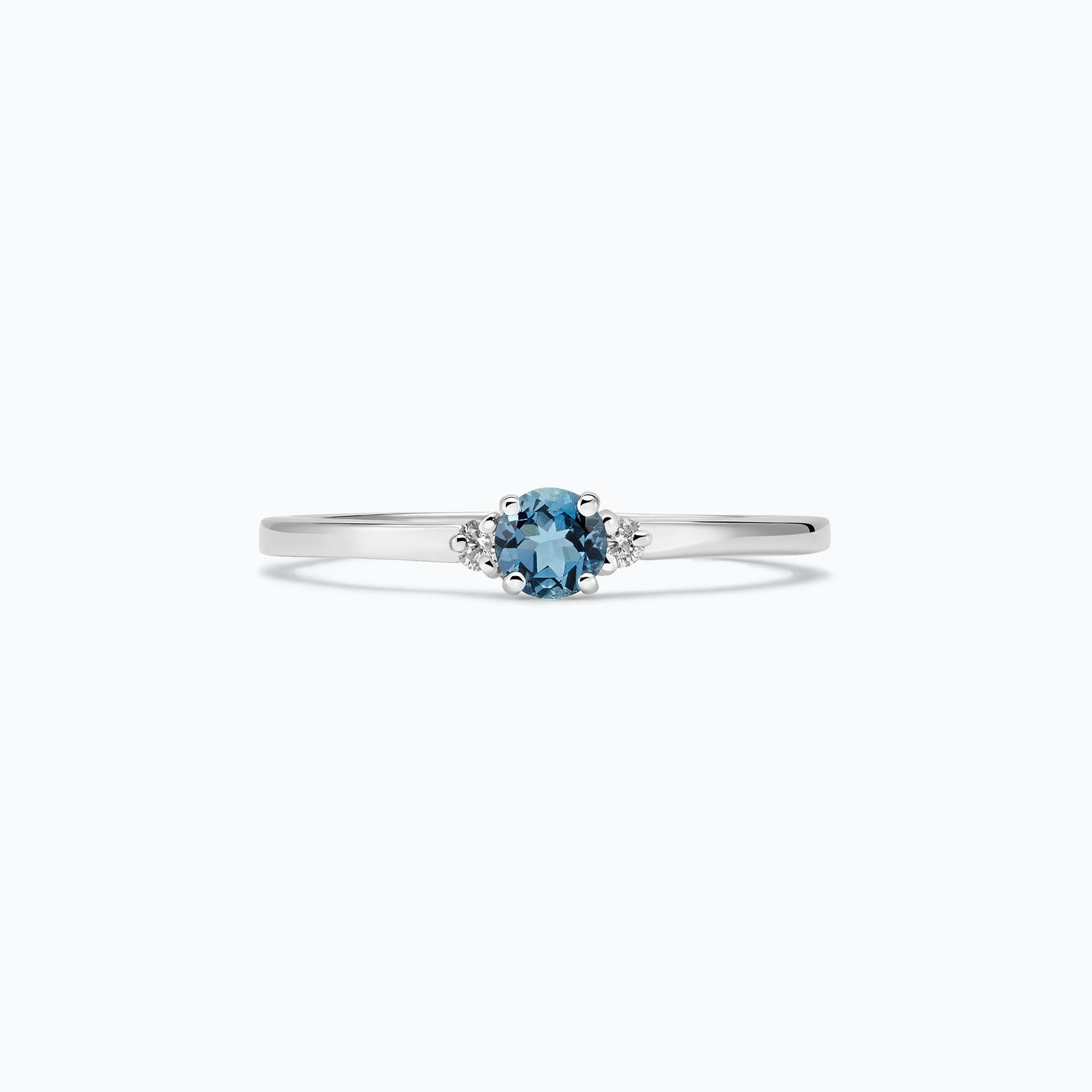 Solitaire Lolly Aigue-Marine 3.5 mm