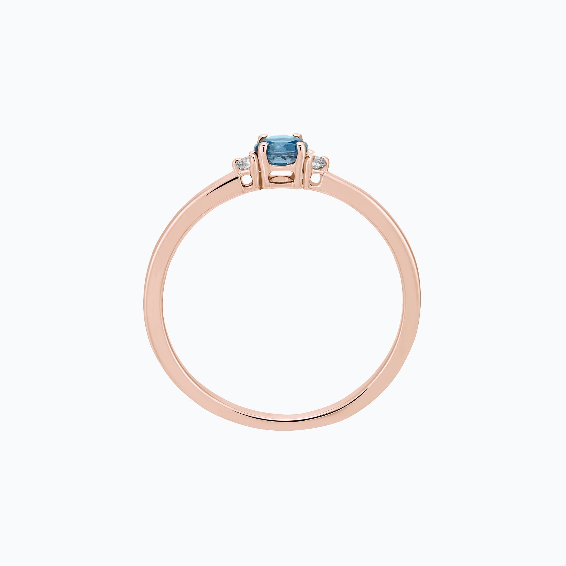 Solitaire Lolly Aigue-Marine 3.5 mm