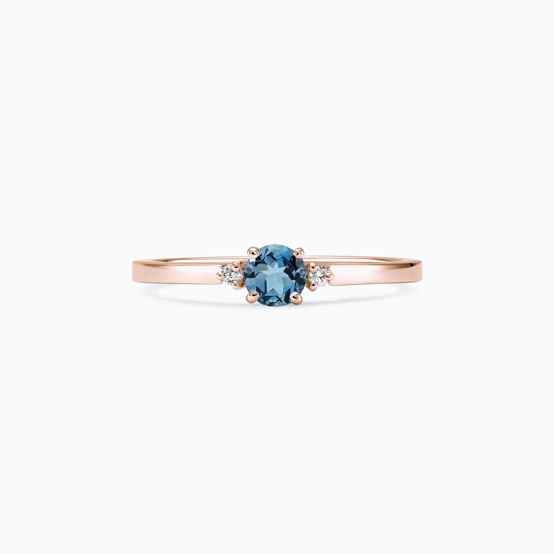 Solitaire Lolly Aigue-Marine 4.5 mm