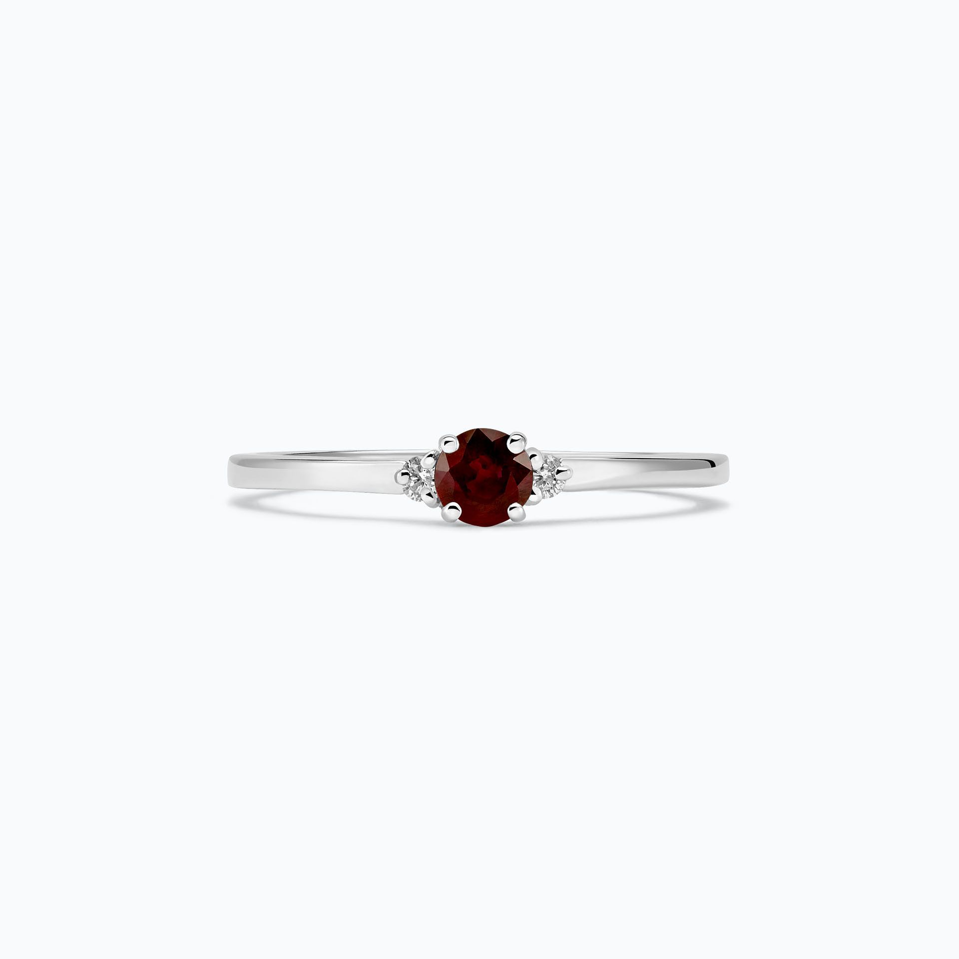 Solitaire Lolly Grenat 3.5 mm