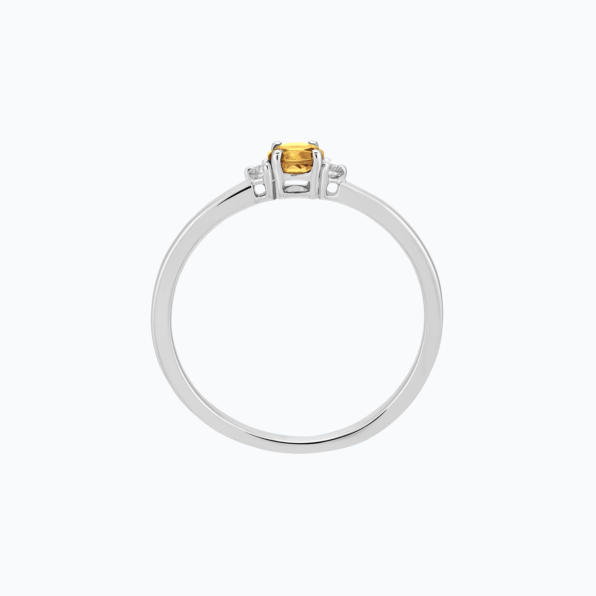 Solitaire Lolly Saphir Jaune Tournesol 3.5 mm