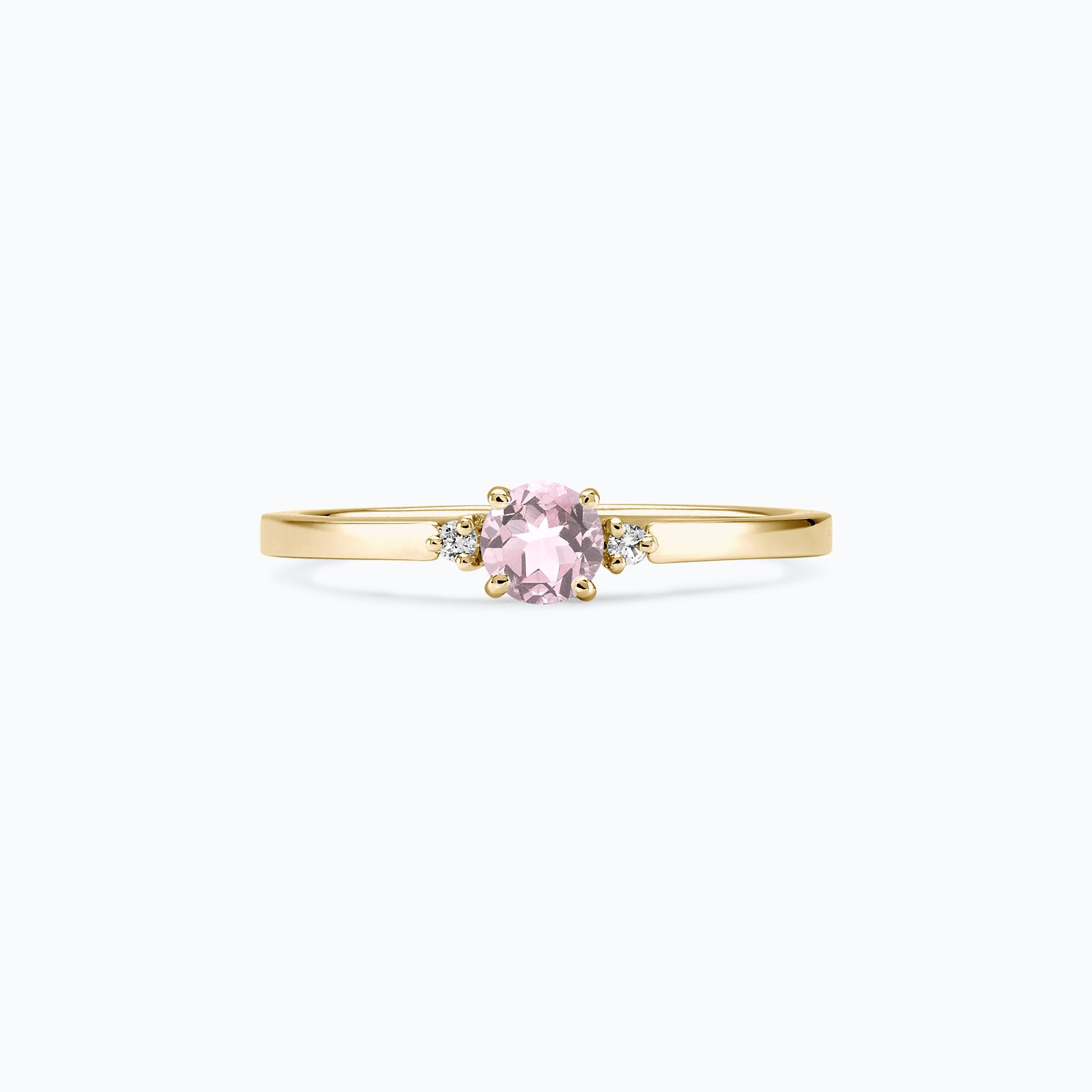 Solitaire Lolly Saphir Blanc de Rose 4.5 mm