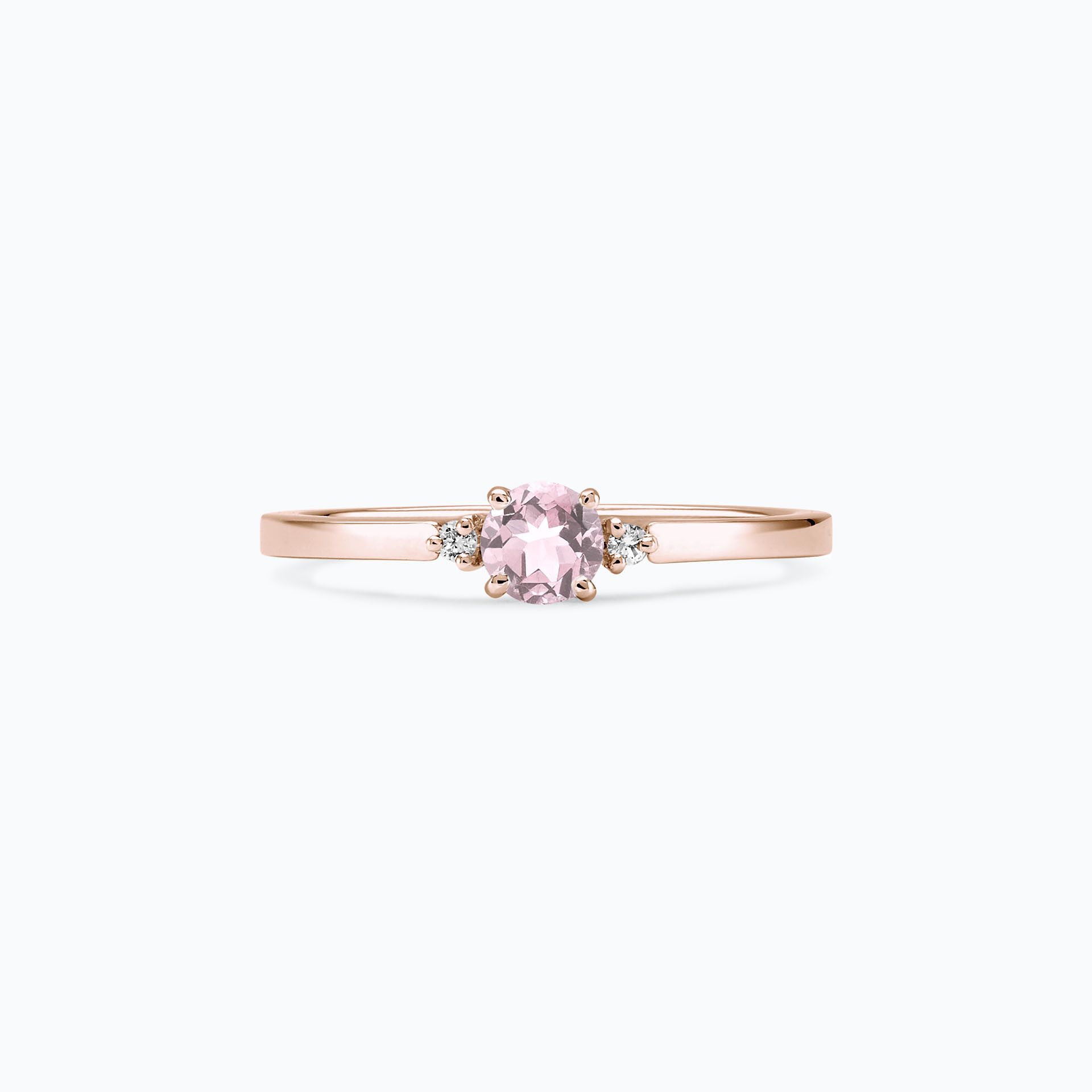 Solitaire Lolly Saphir Blanc de Rose 4.5 mm