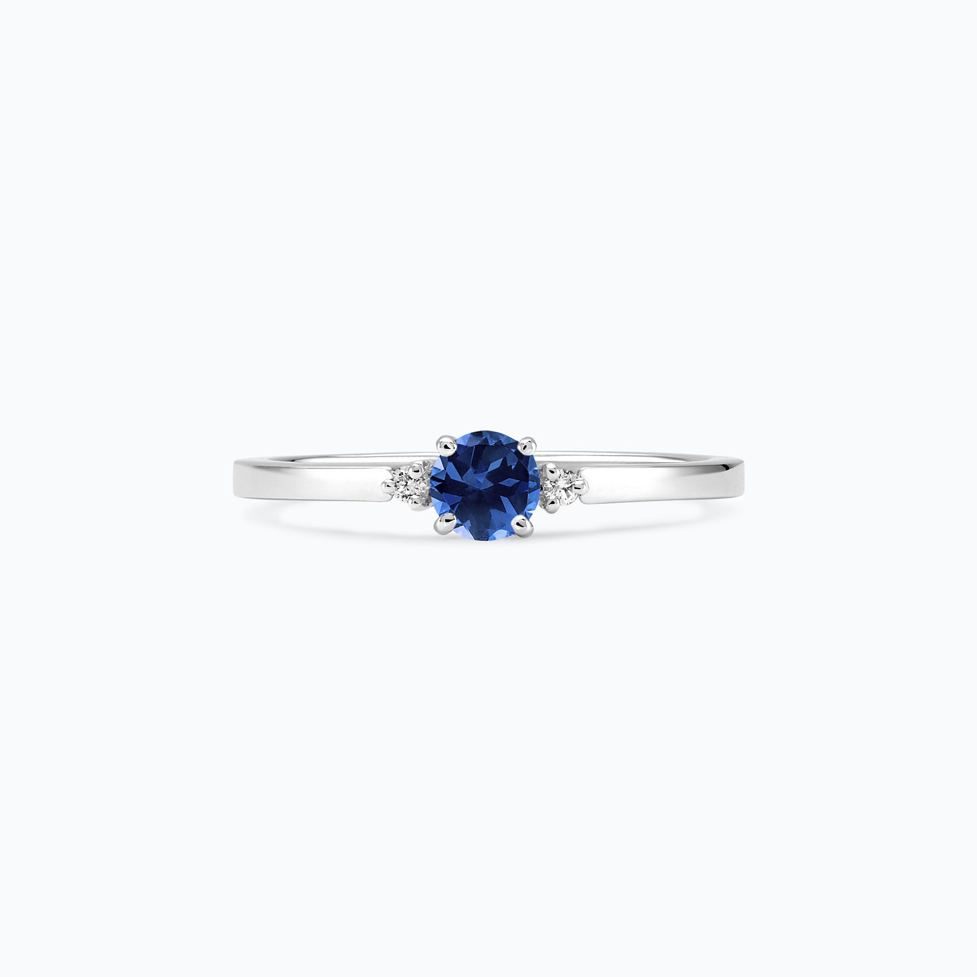 Solitaire Lolly Saphir Bleu Éclipse 4.5 mm