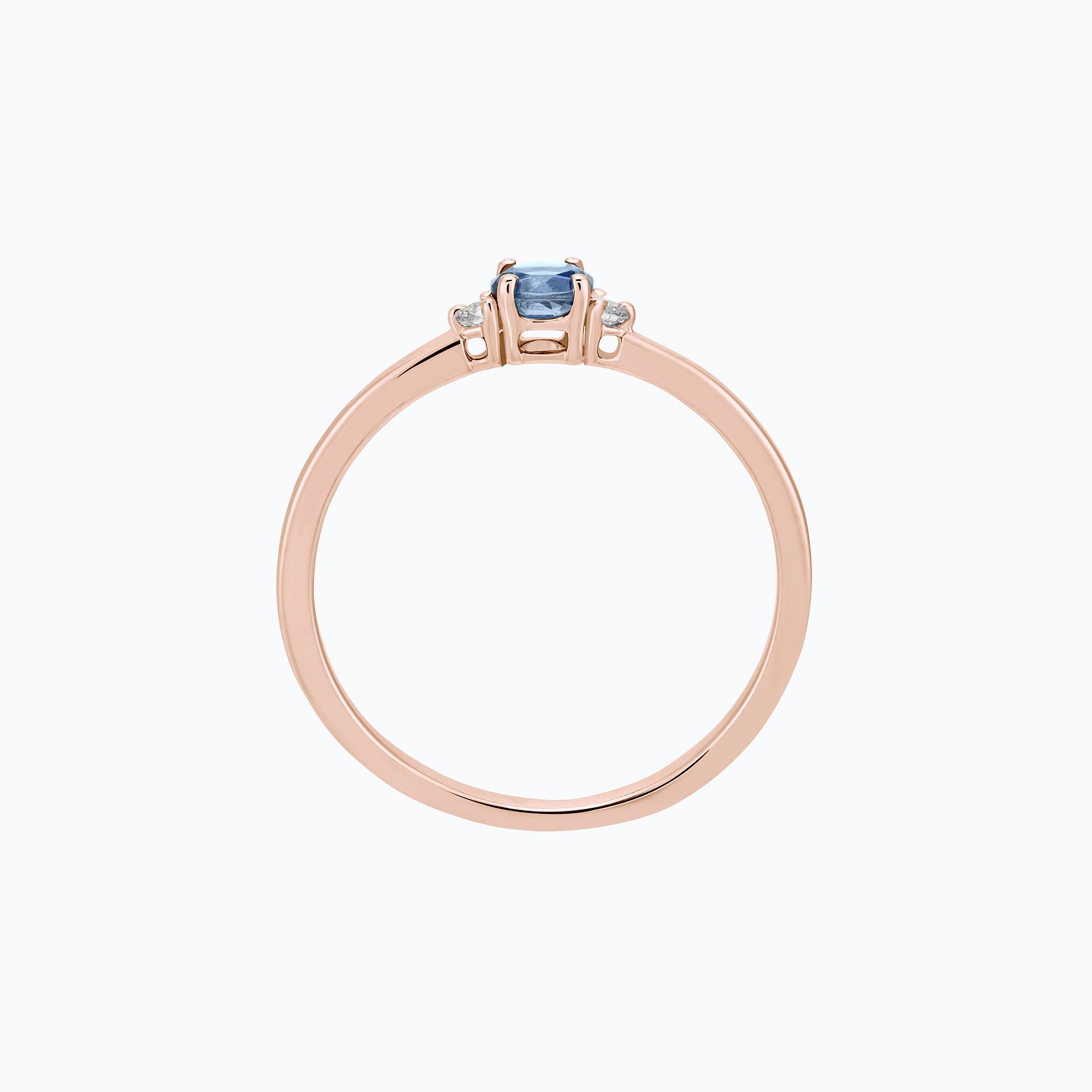 Solitaire Lolly Saphir Bleu Tendre 3.5 mm