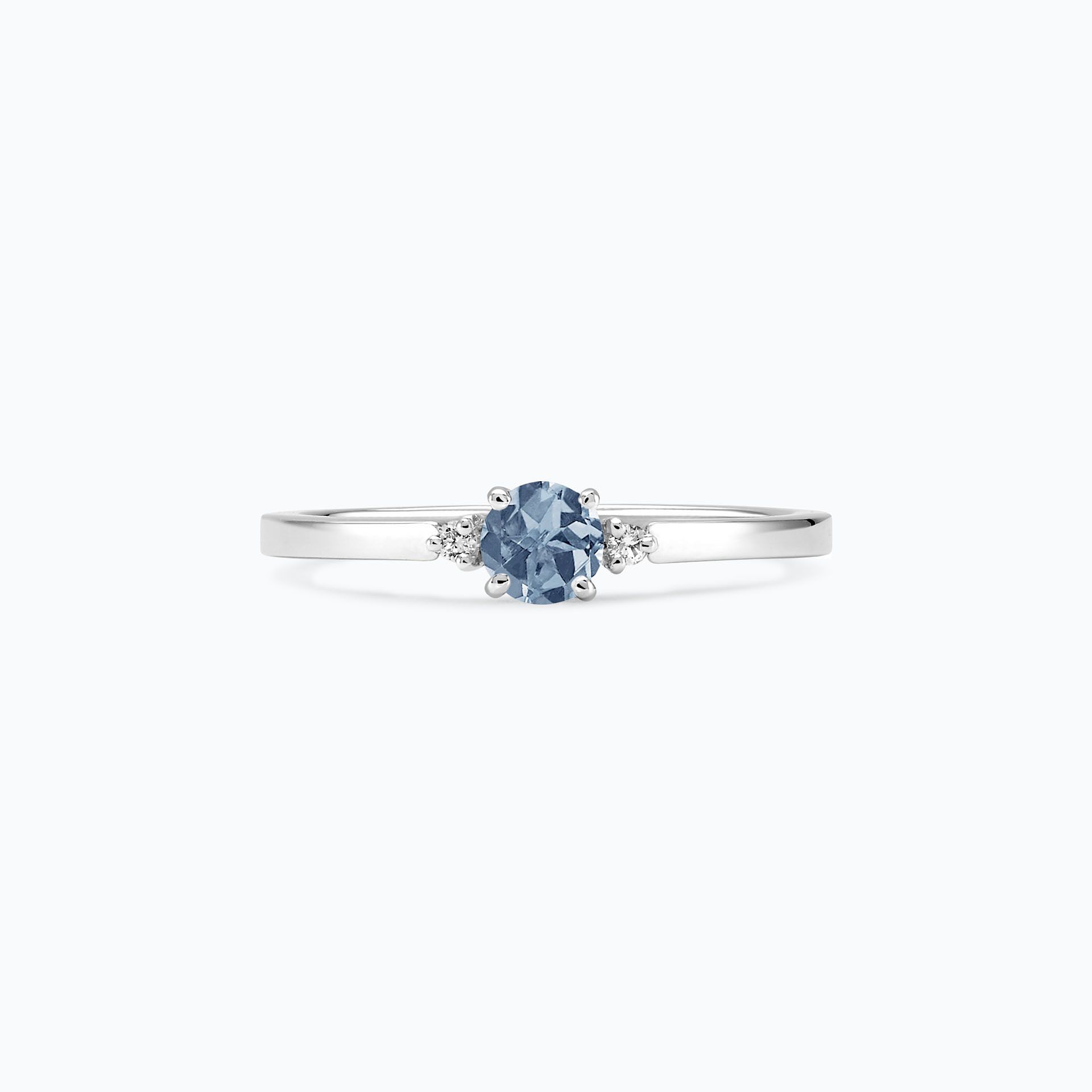 Solitaire Lolly Saphir Bleu Tendre 4.5 mm