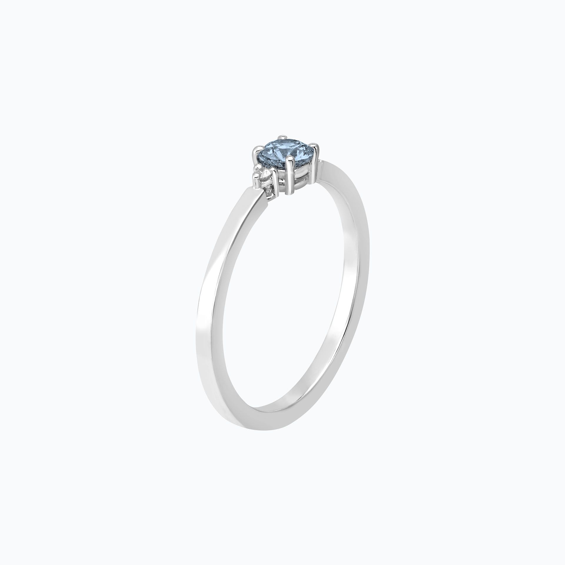 Solitaire Lolly Saphir Bleu Tendre 4.5 mm