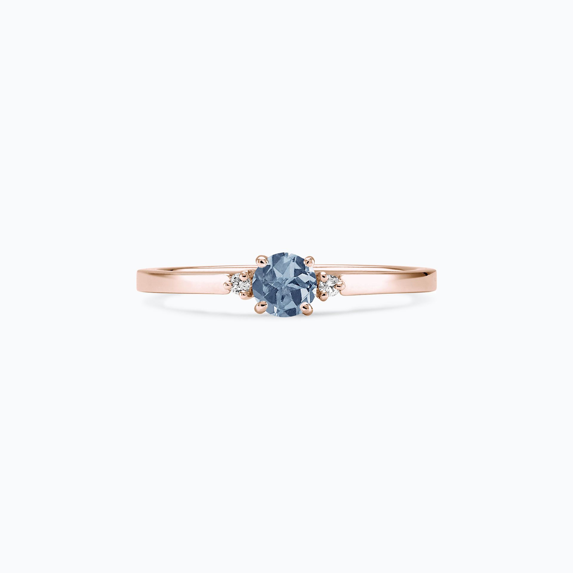 Solitaire Lolly Saphir Bleu Tendre 4.5 mm
