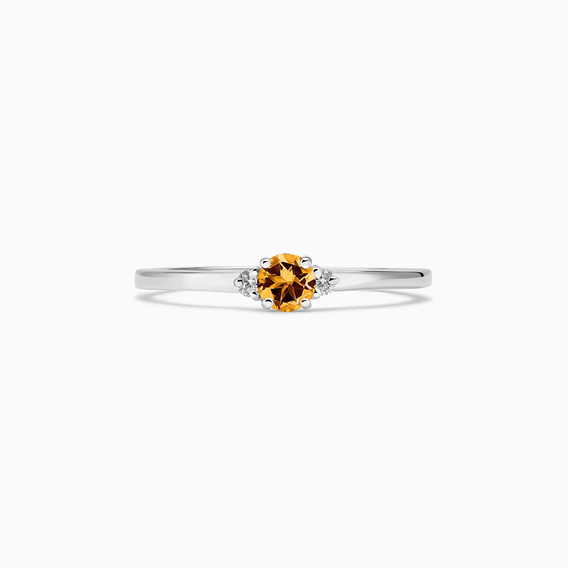 Solitaire Lolly Saphir Mandarine 3.5 mm