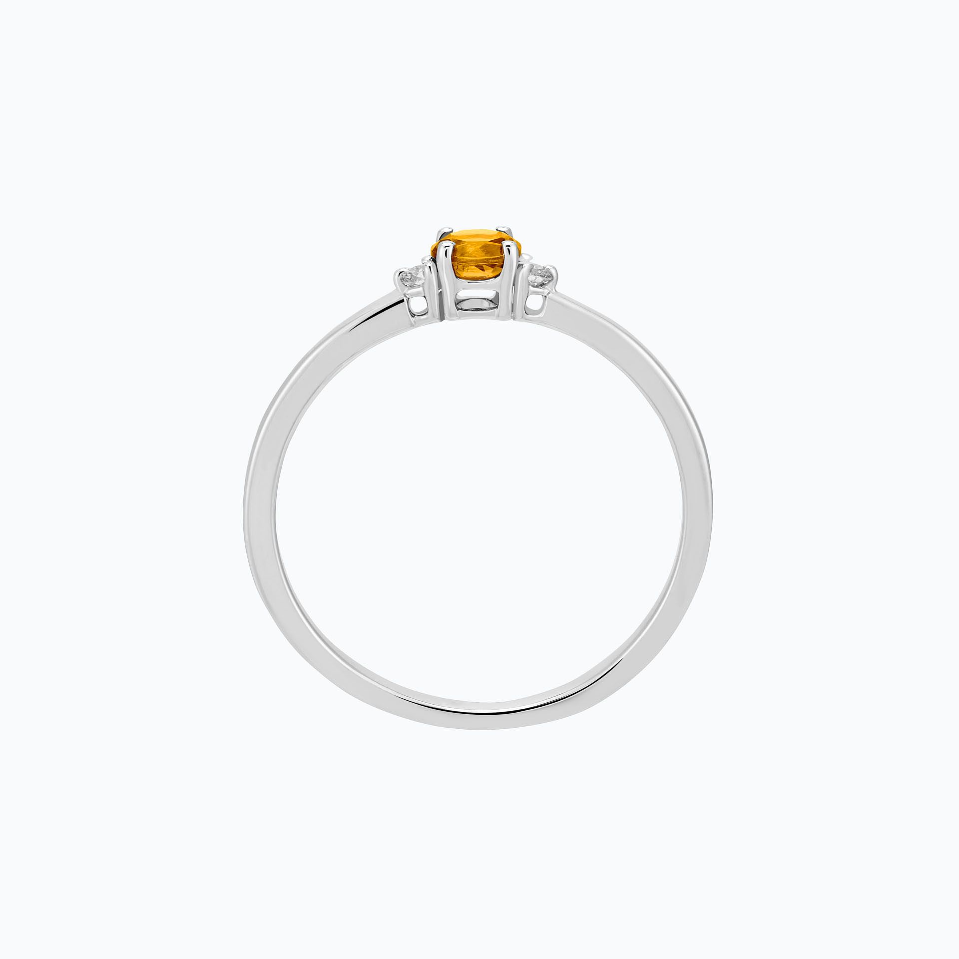 Solitaire Lolly Saphir Mandarine 3.5 mm