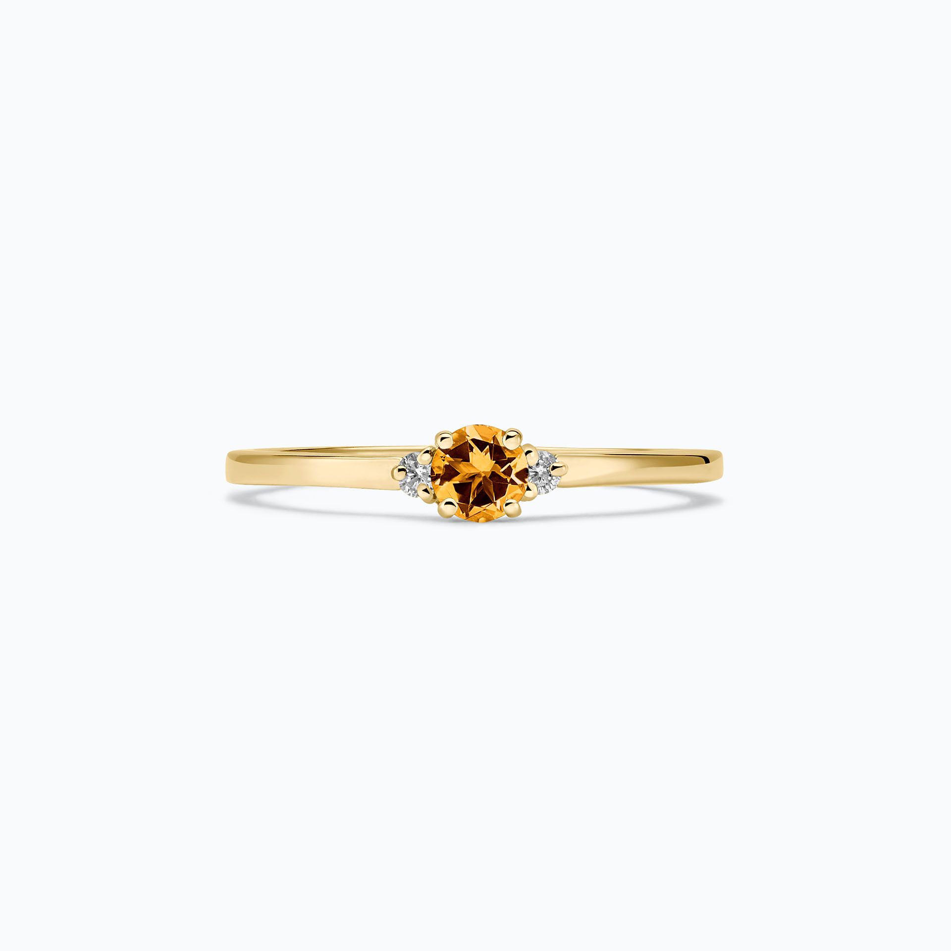 Solitaire Lolly Saphir Mandarine 3.5 mm