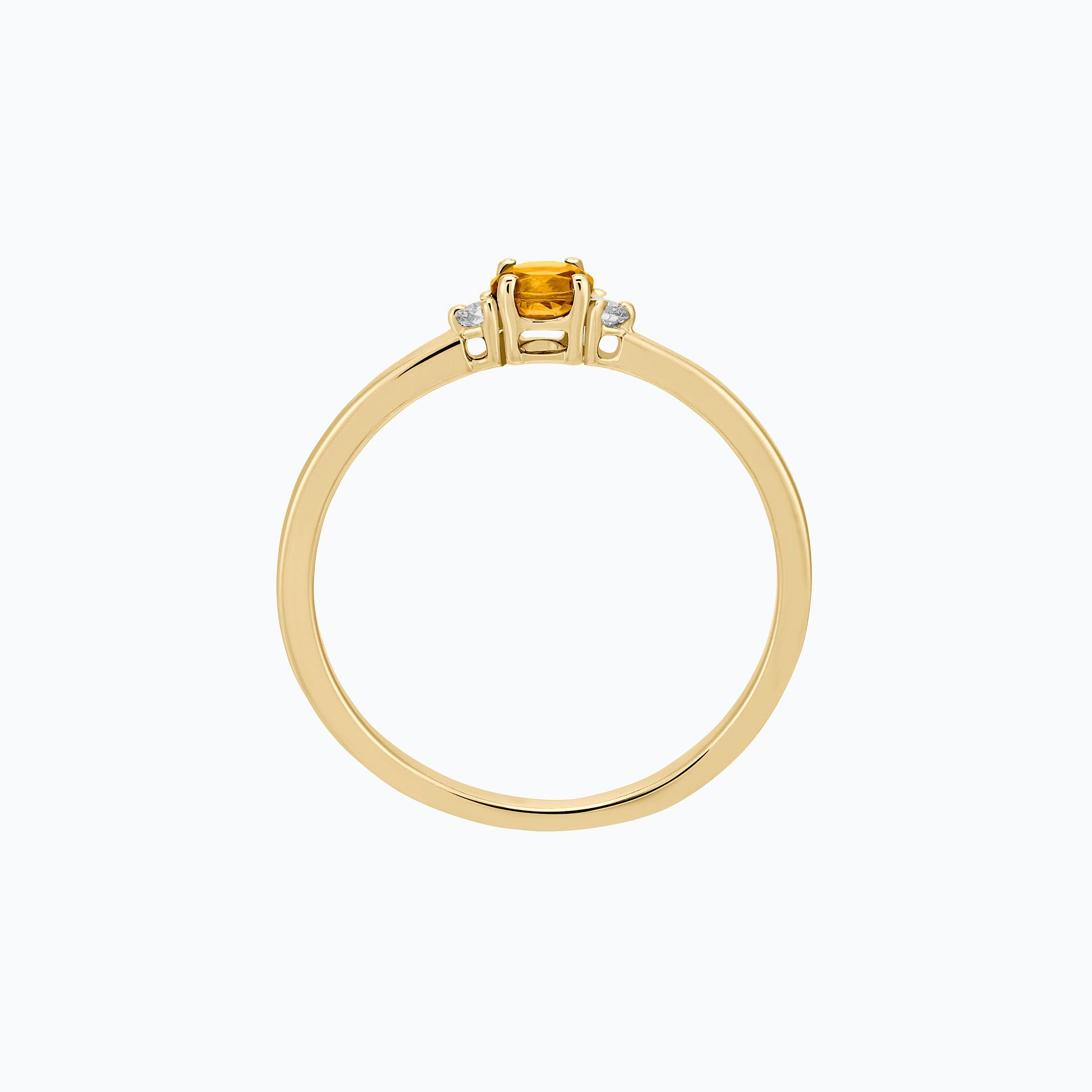 Solitaire Lolly Saphir Mandarine 3.5 mm