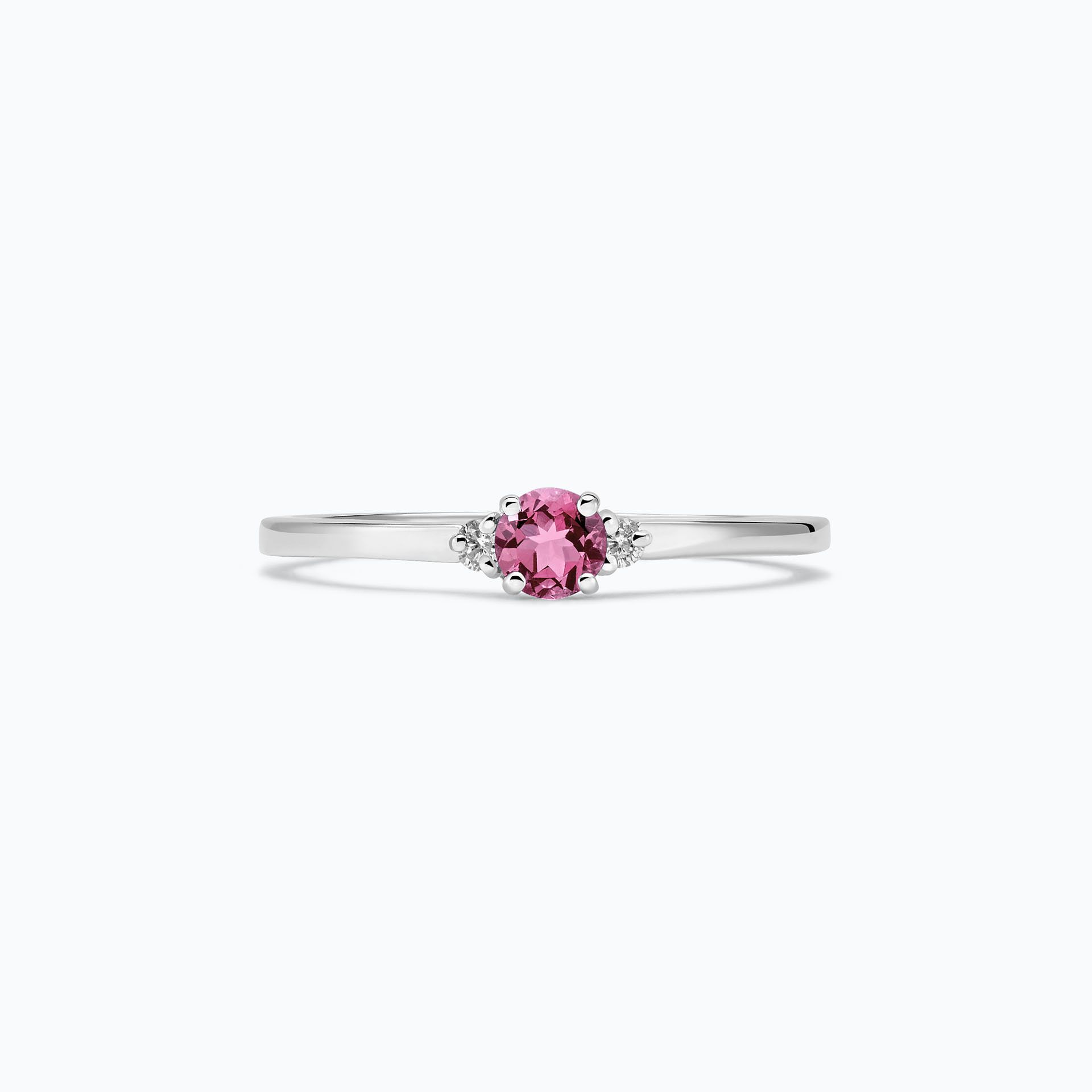 Solitaire Lolly Saphir Rose Pivoine 3.5 mm