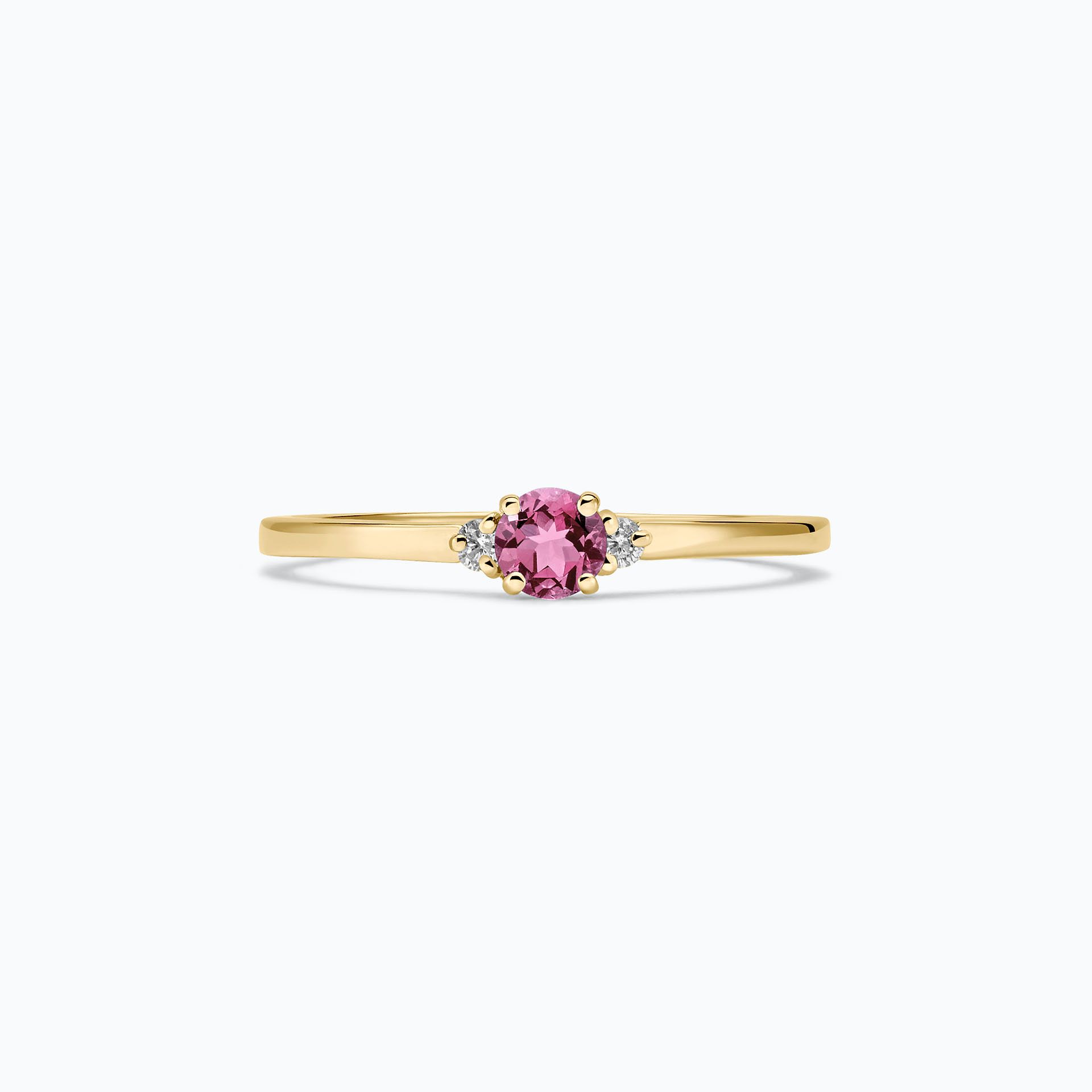 Solitaire Lolly Saphir Rose Pivoine 3.5 mm