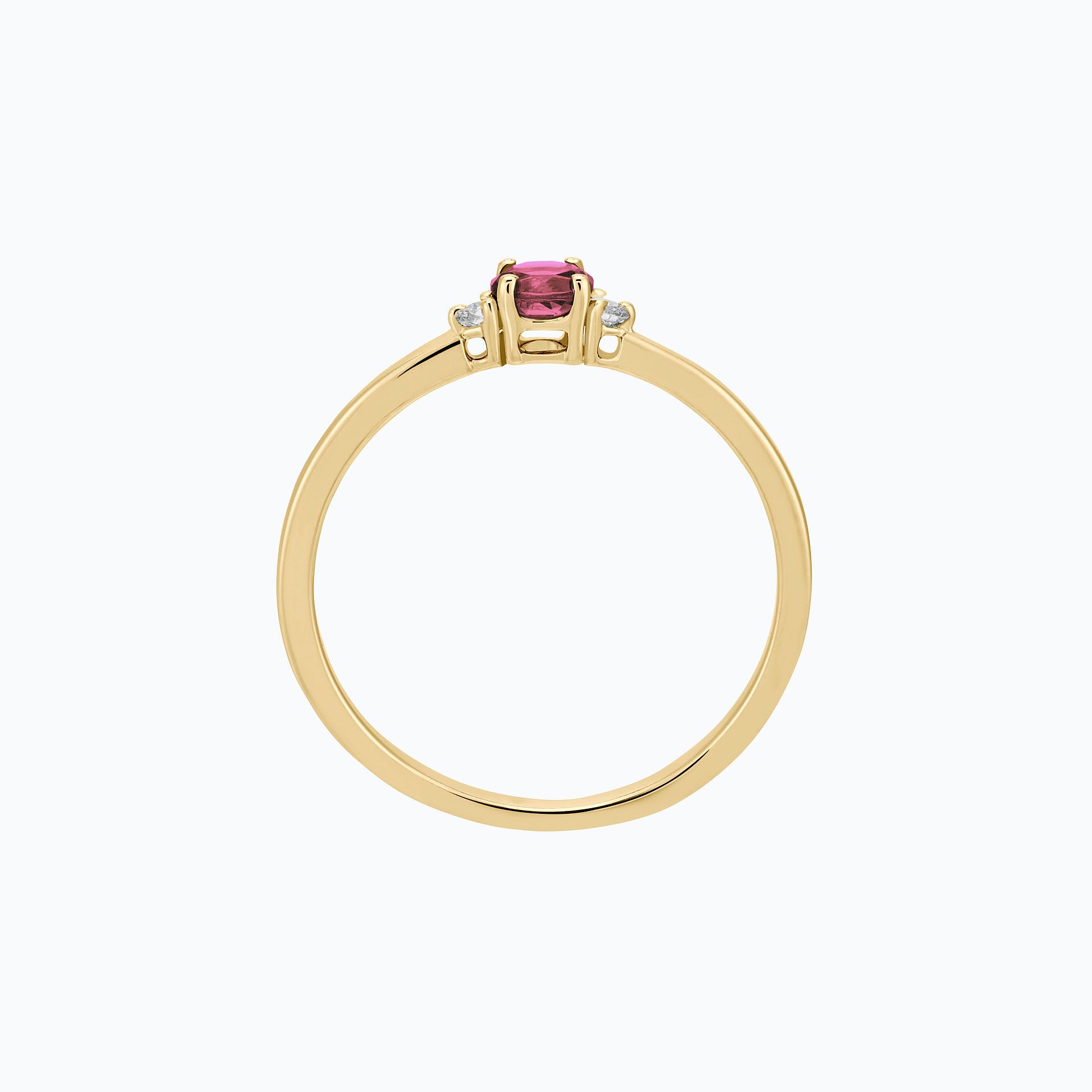 Solitaire Lolly Saphir Rose Pivoine 3.5 mm