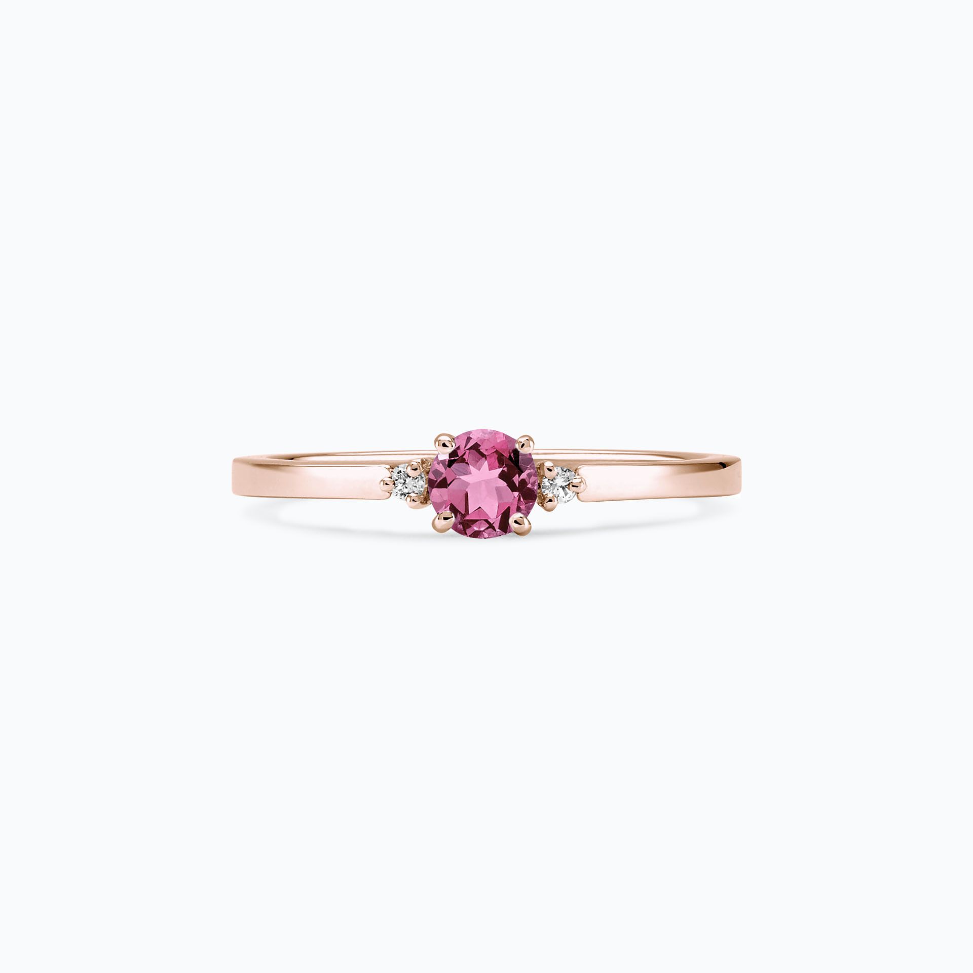 Solitaire Lolly Saphir Rose Pivoine 4.5 mm