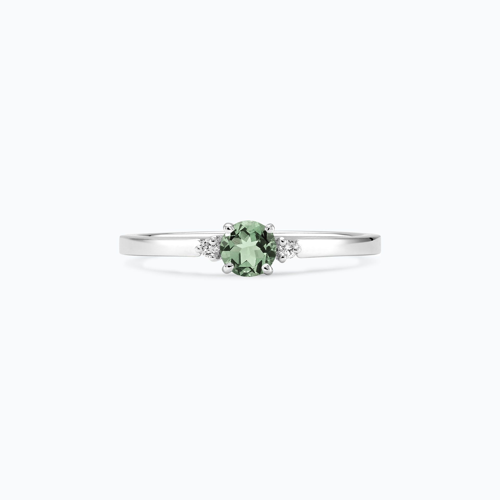 Solitaire Lolly Saphir Vert 4.5 mm