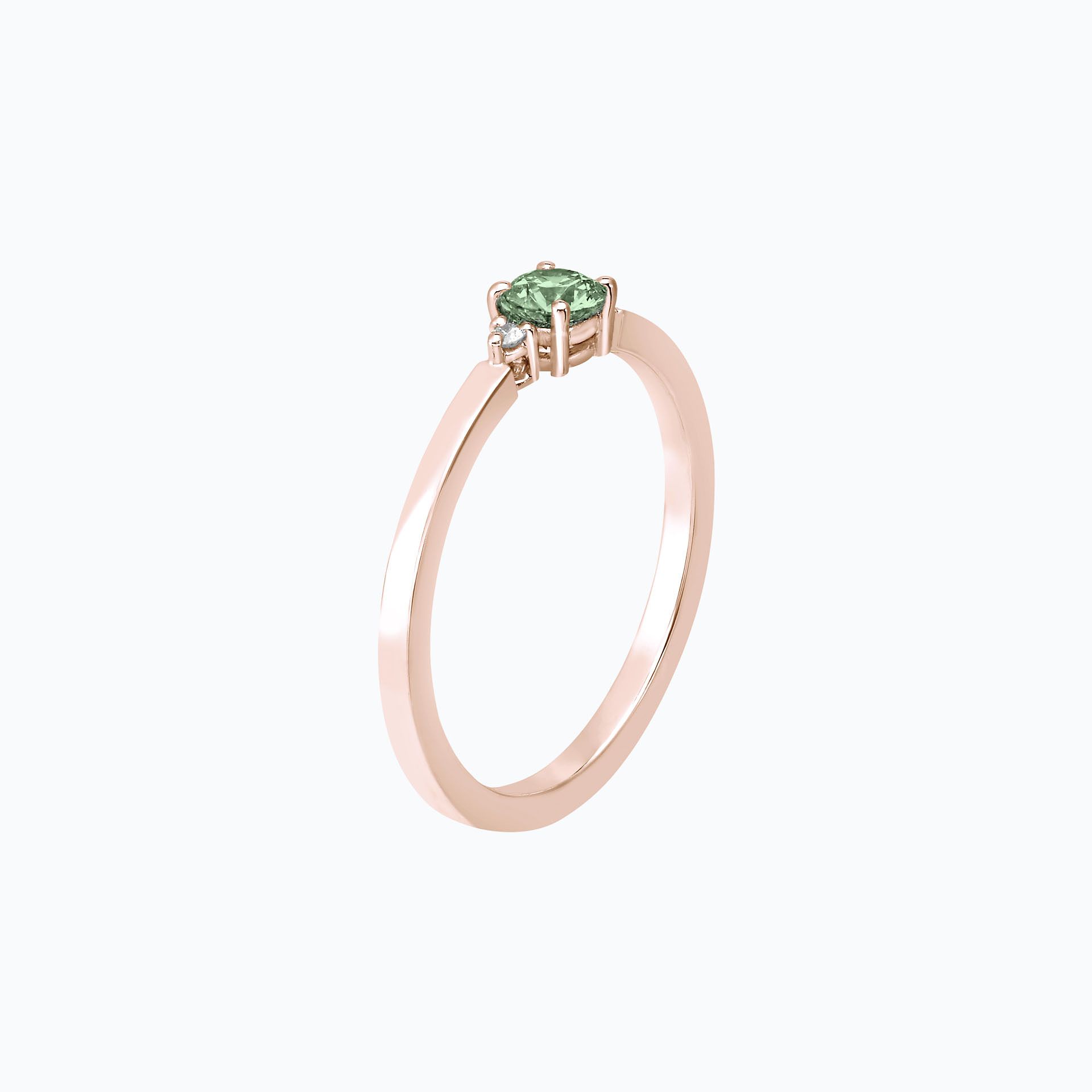 Solitaire Lolly Saphir Vert 4.5 mm
