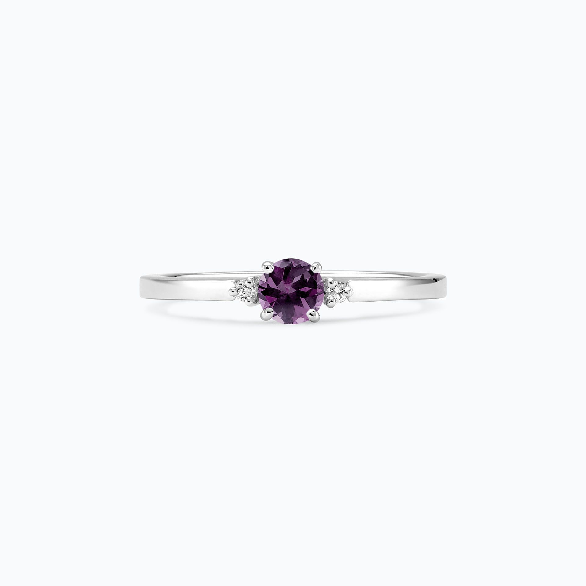 Solitaire Lolly Saphir Violet 4.5 mm