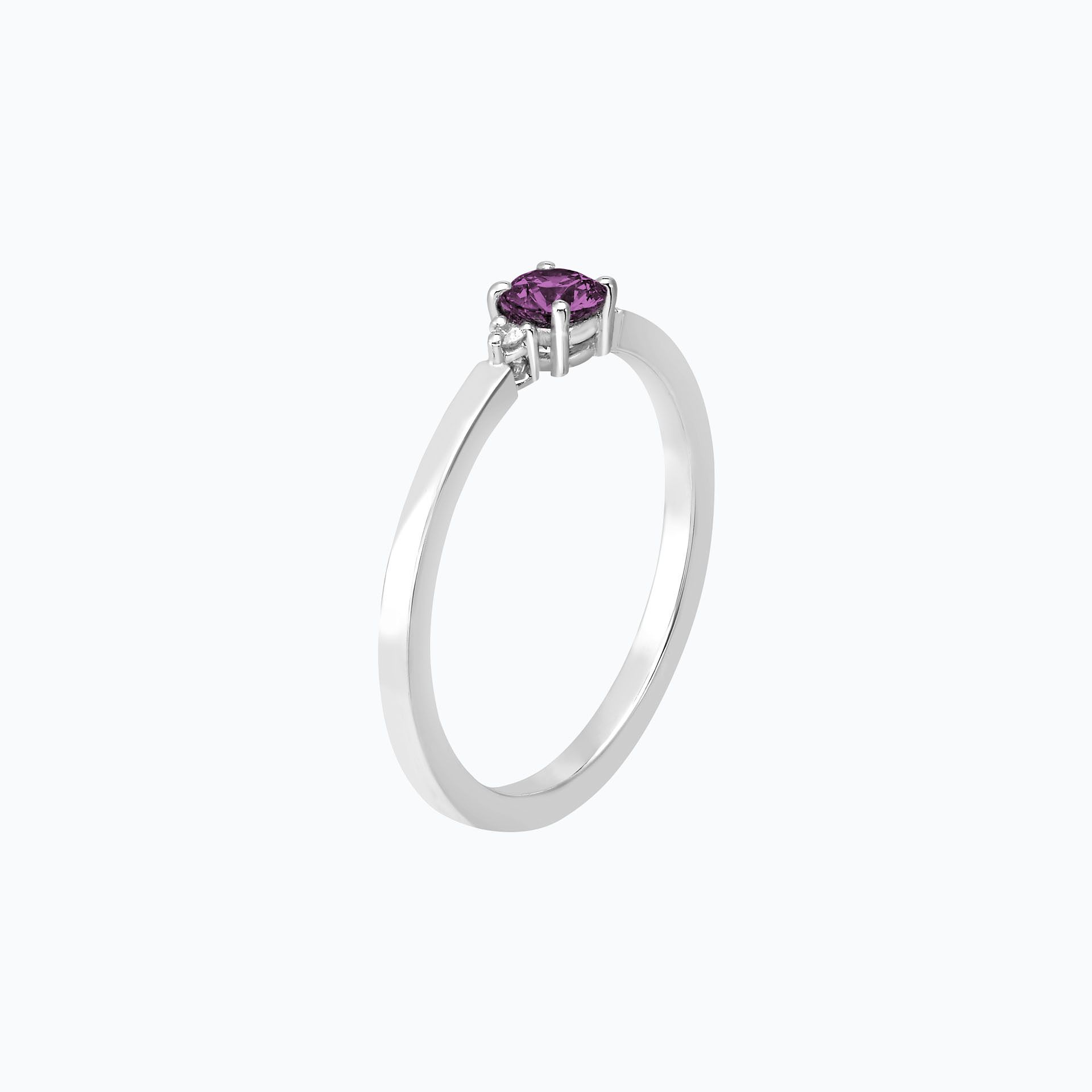 Solitaire Lolly Saphir Violet 4.5 mm