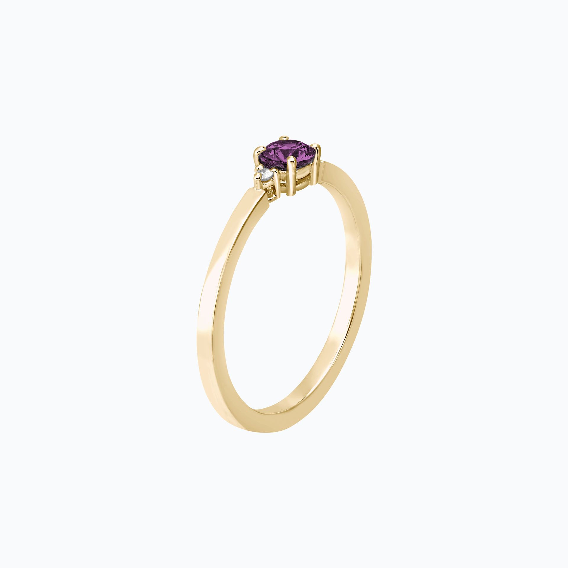 Solitaire Lolly Saphir Violet 4.5 mm