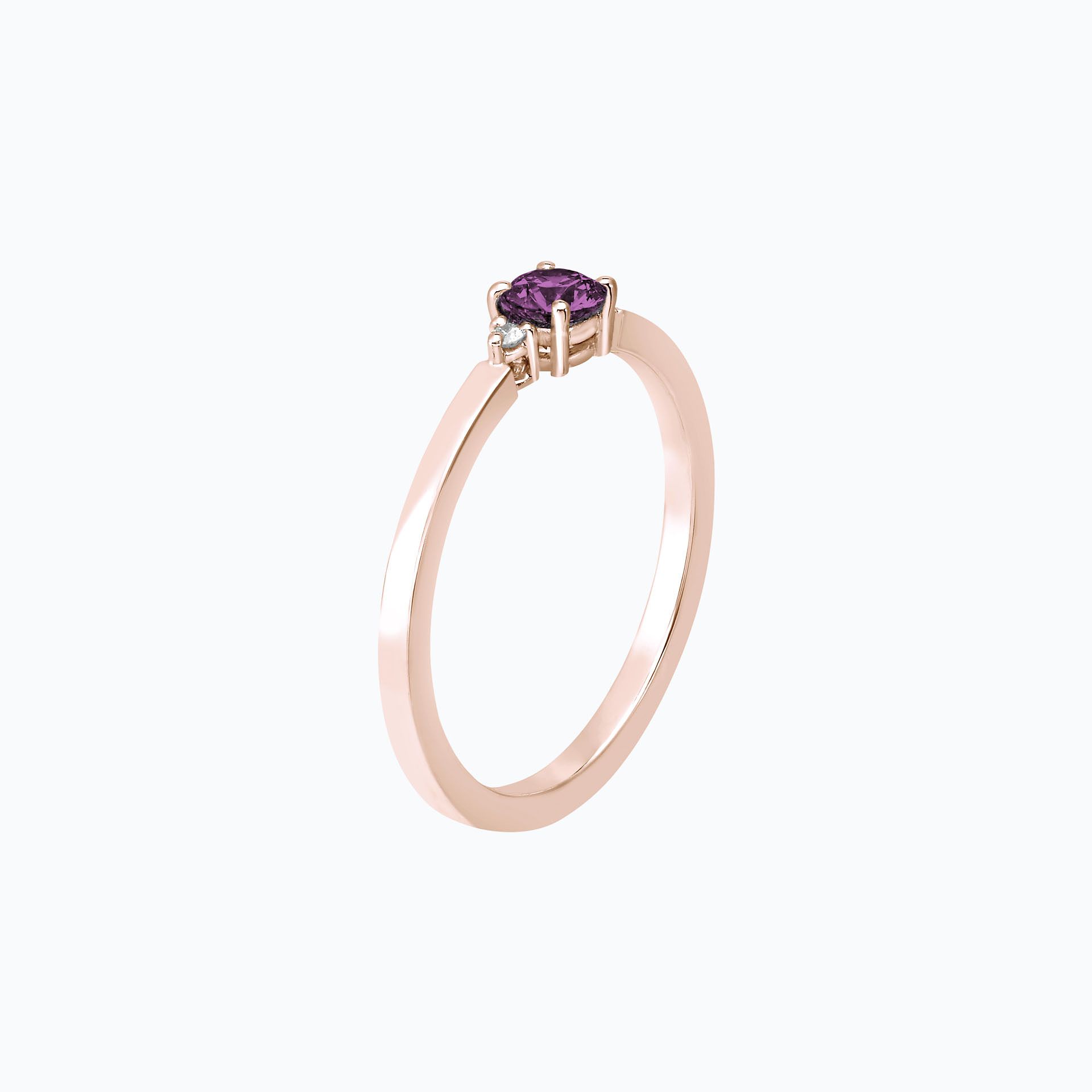 Solitaire Lolly Saphir Violet 4.5 mm