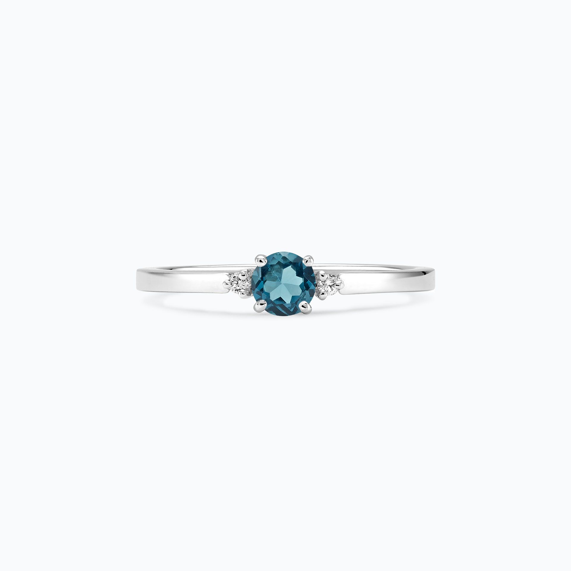 Solitaire Lolly Topaze Blue London 4.5 mm